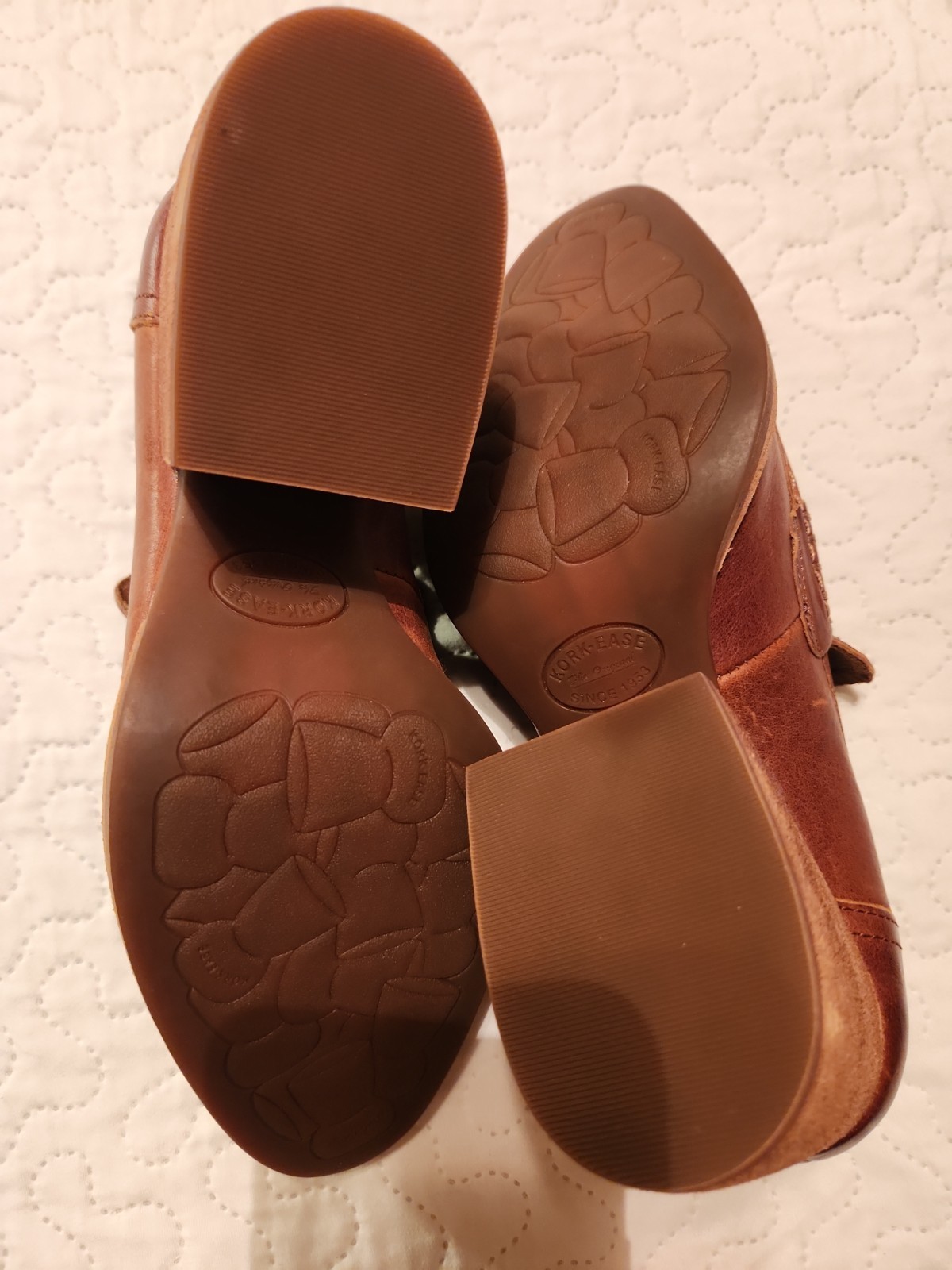 Kork-Ease Modeste Penny Loafer Leather Pumps Brown Block Heel Size 9M