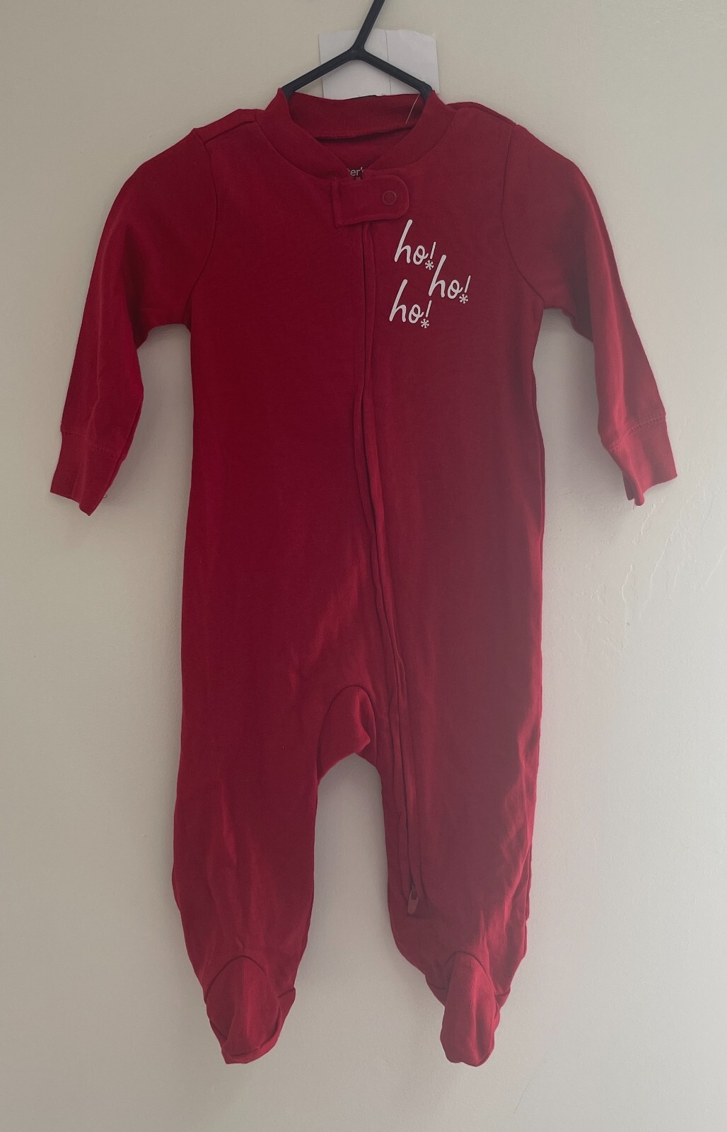 Carters Unisex Baby 2-Way Zip Christmas Holiday Sleep Play 1-Piece Red 3M 6M NWT