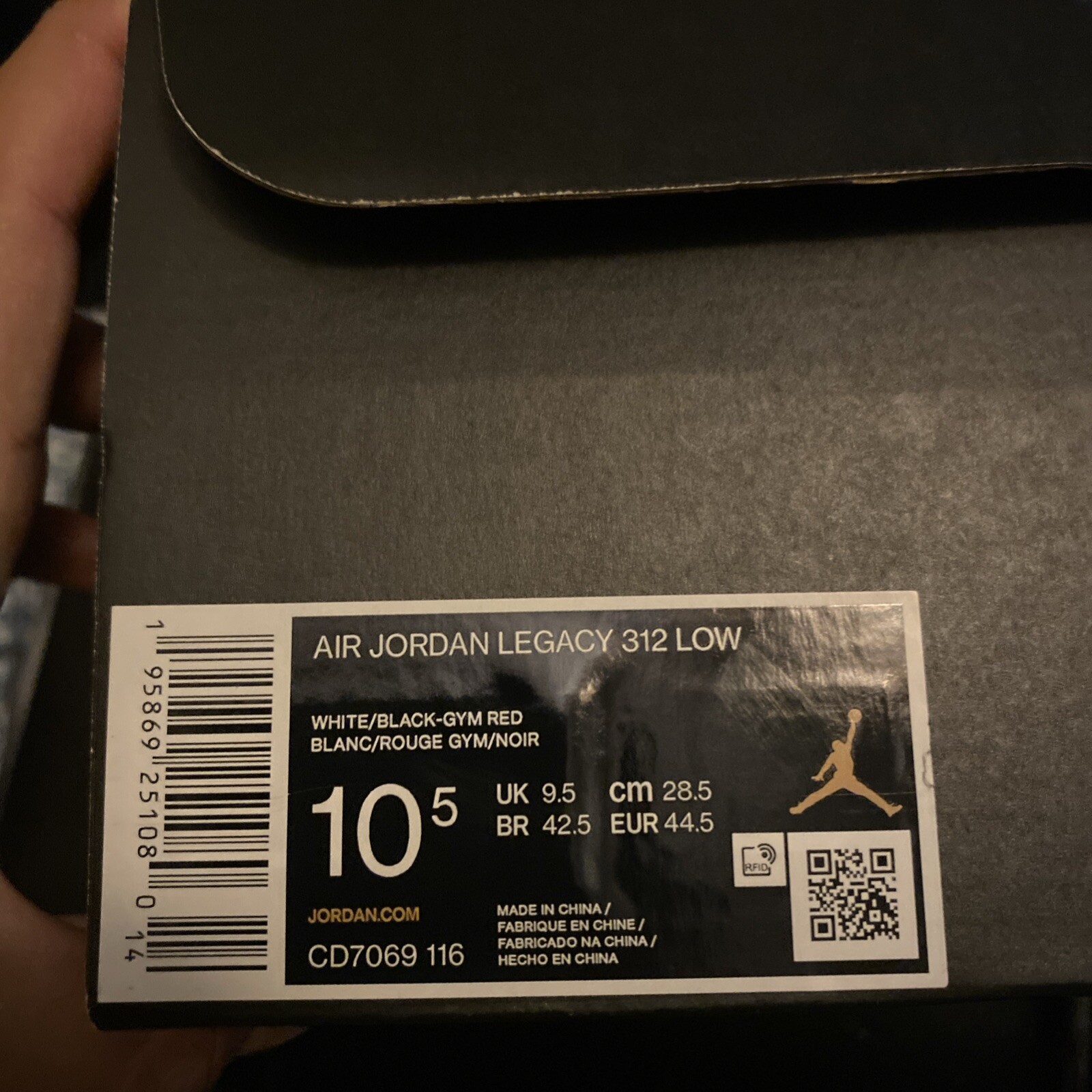 Size 10.5 – Jordan Legacy 312 Low Chicago Red
