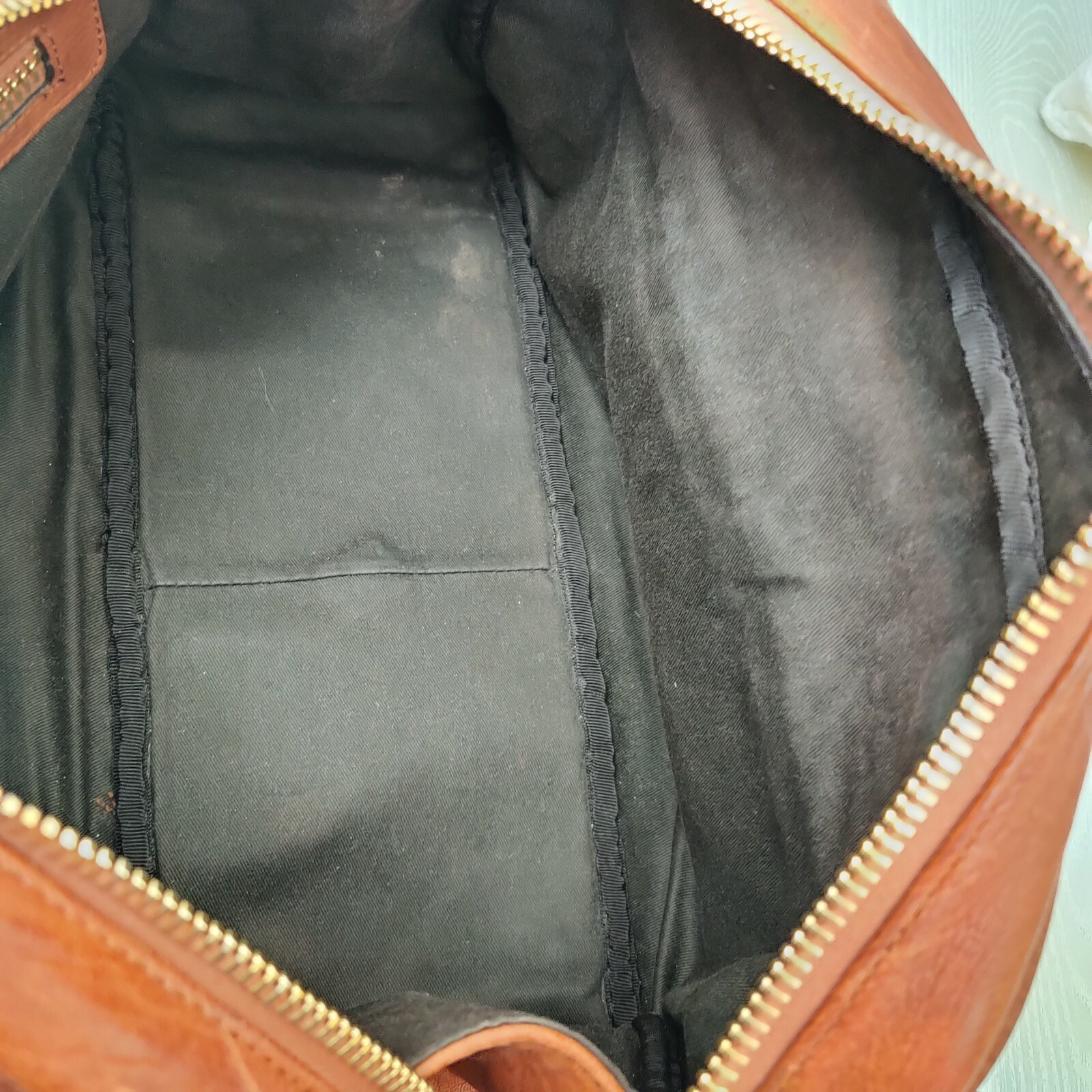 Alessandro Dell Acqua Leather Satchel in Cognac with Fuchsia Trim