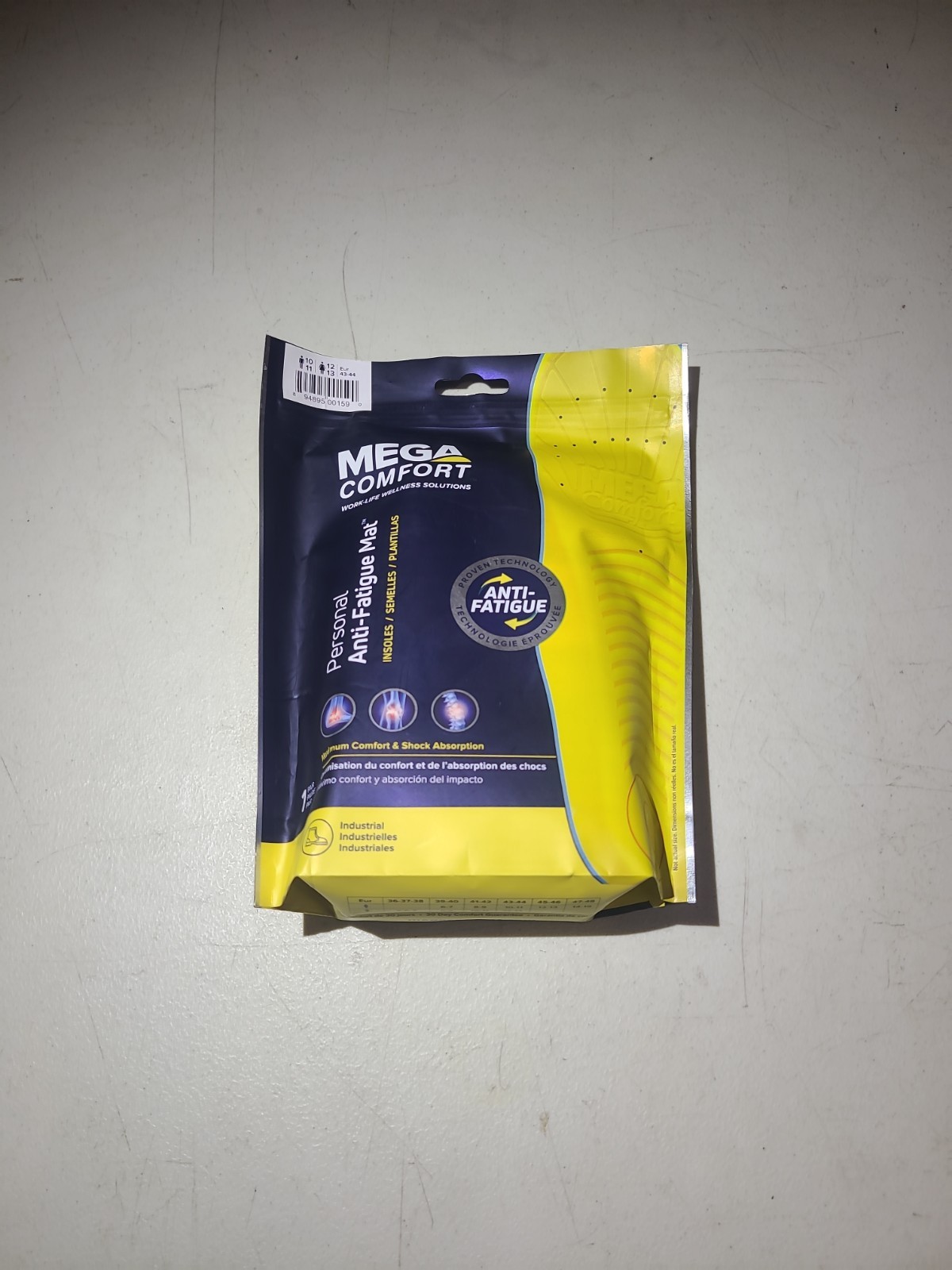 Mega Comfort Shoe Insoles Men 10-11 Ladies 12-13 New Anti Fatigue