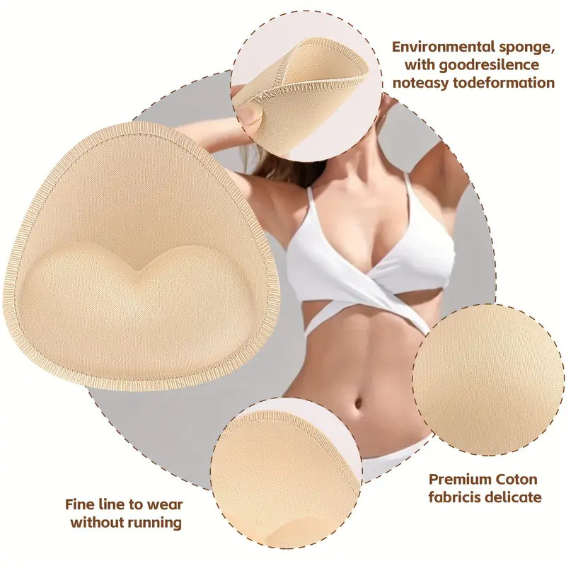 Removable Women’S Push Up Invisible Sponge Bra Pads for Sports & Casual Wear Bra