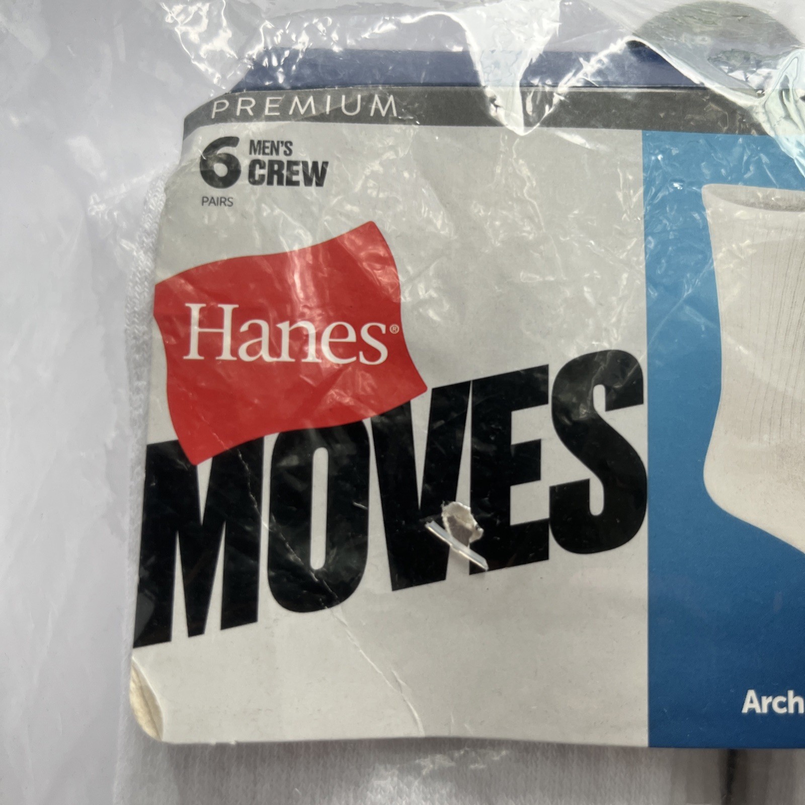 NWT Hanes Men’s X-Temp Performance Crew Socks White 6 Pairs 12-14 size
