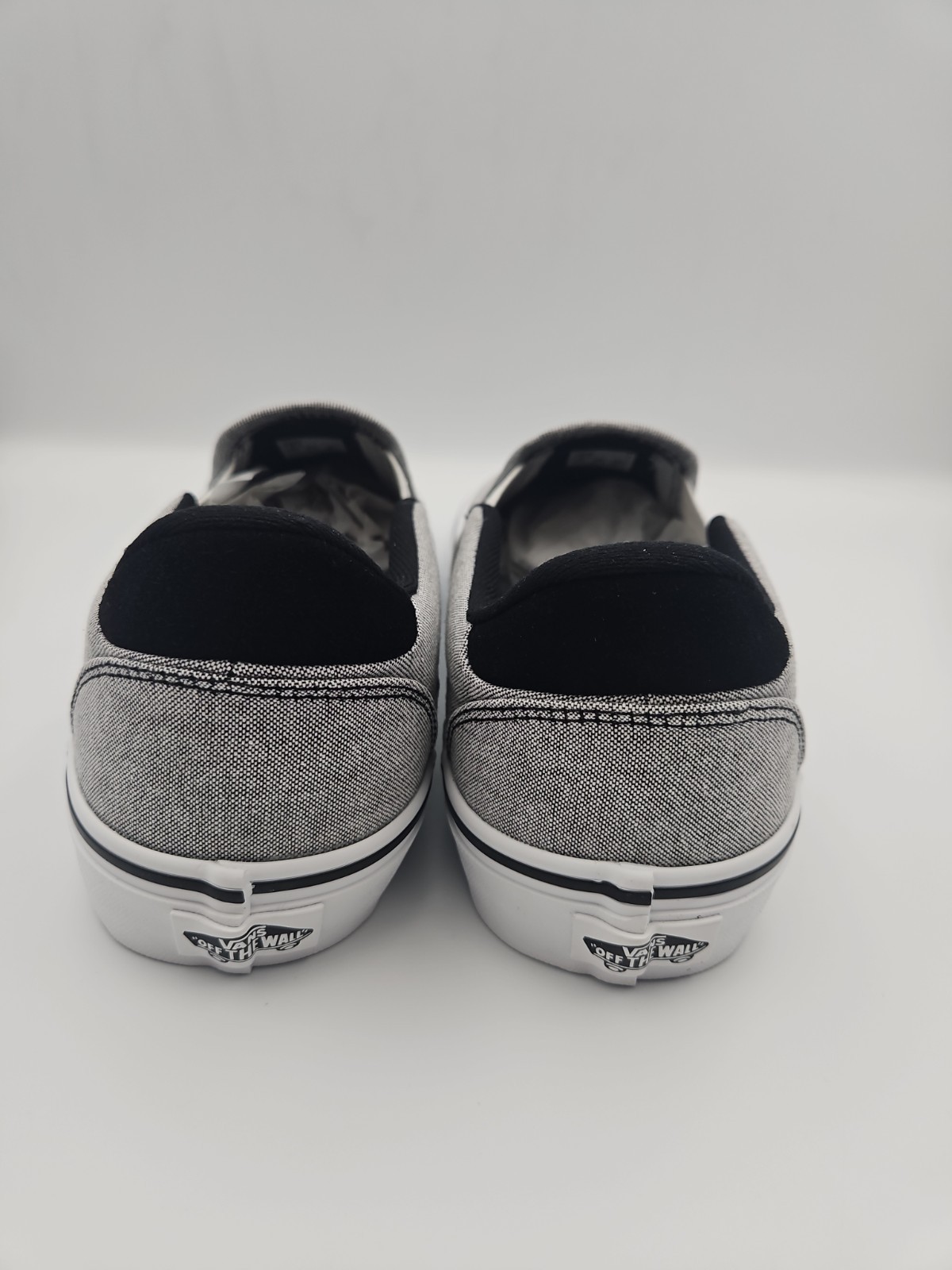 Vans Asher Deluxe Slip-On Sneaker Summer Canvas Black- Men’s Size 8.5