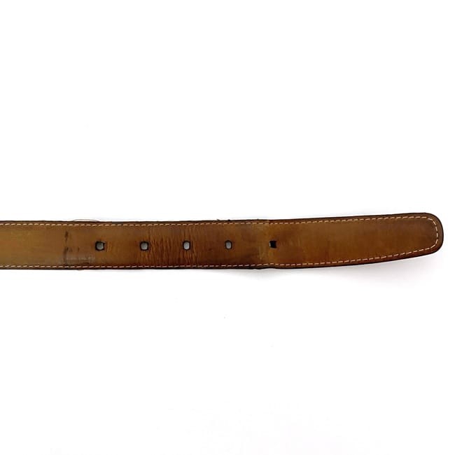 Pre-owned Louis Vuitton Santur Ellipse Belt, Brown Damier Ebene, M6995, 82cm,