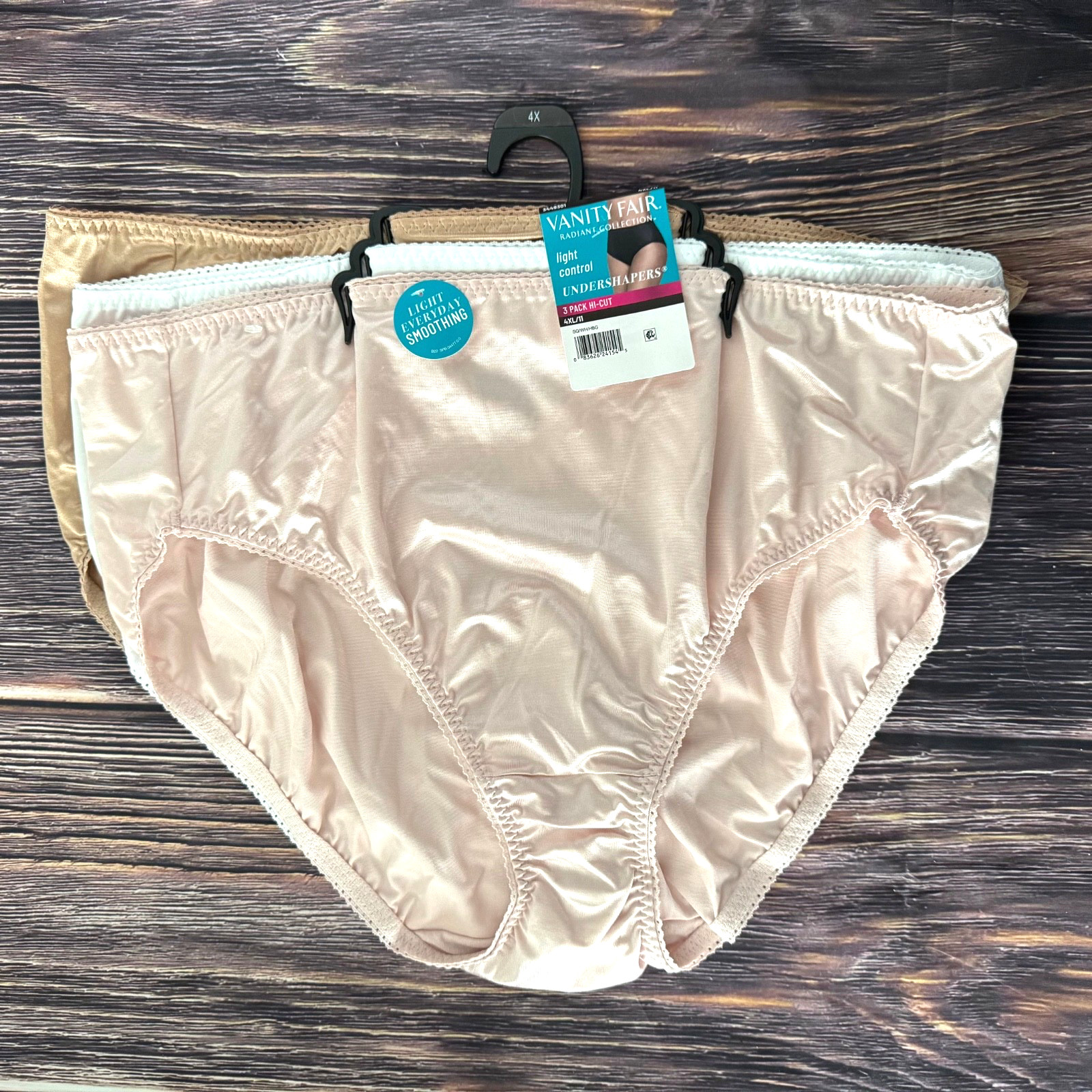 Vanity Fair 3 Pack Plus Size 4XL/11 Radiat Collection Light Control Undershapers