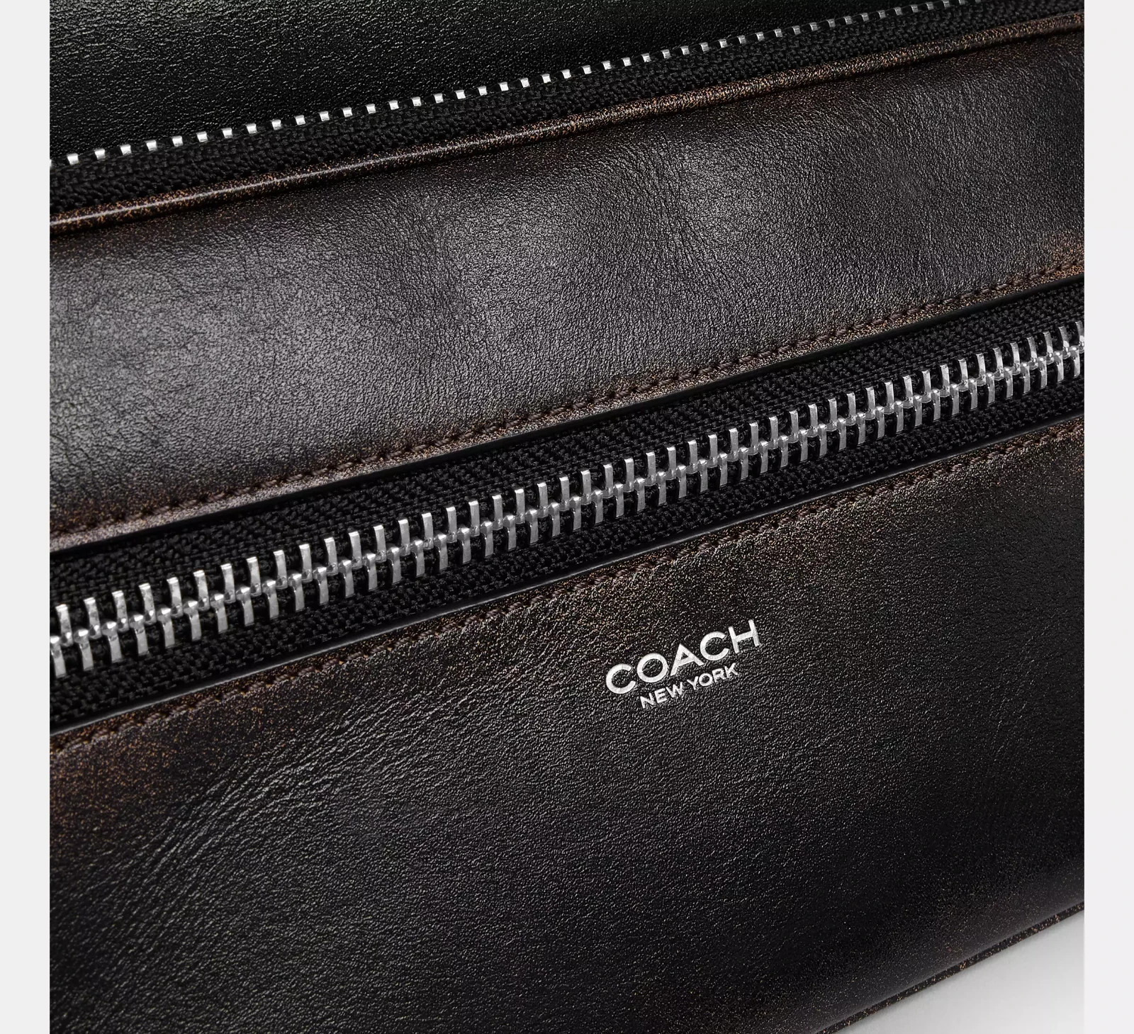 NWT Coach Dakota Crossbody Bag In Loved Leather CDS84 Black/Light Tan