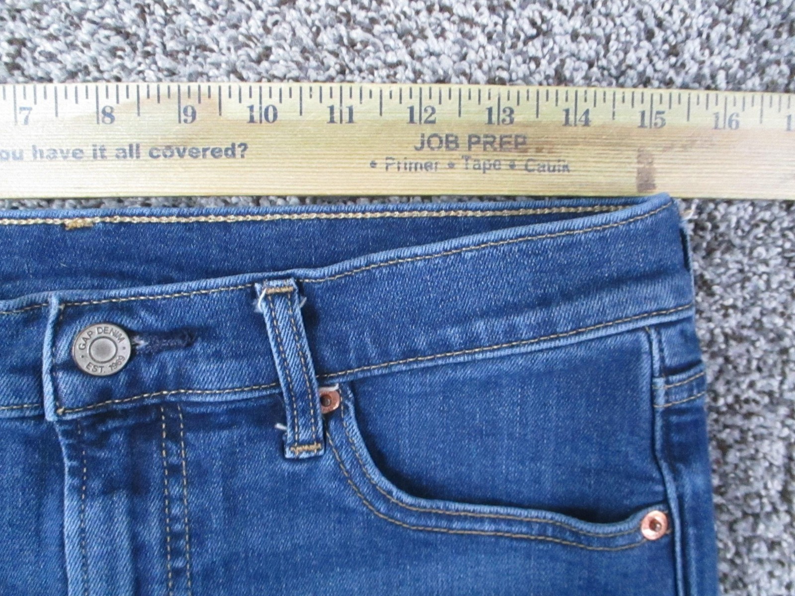 Gap Vintage Slim Jeans Womens 10T Blue Dark Wash High-Rise Straight 30×30
