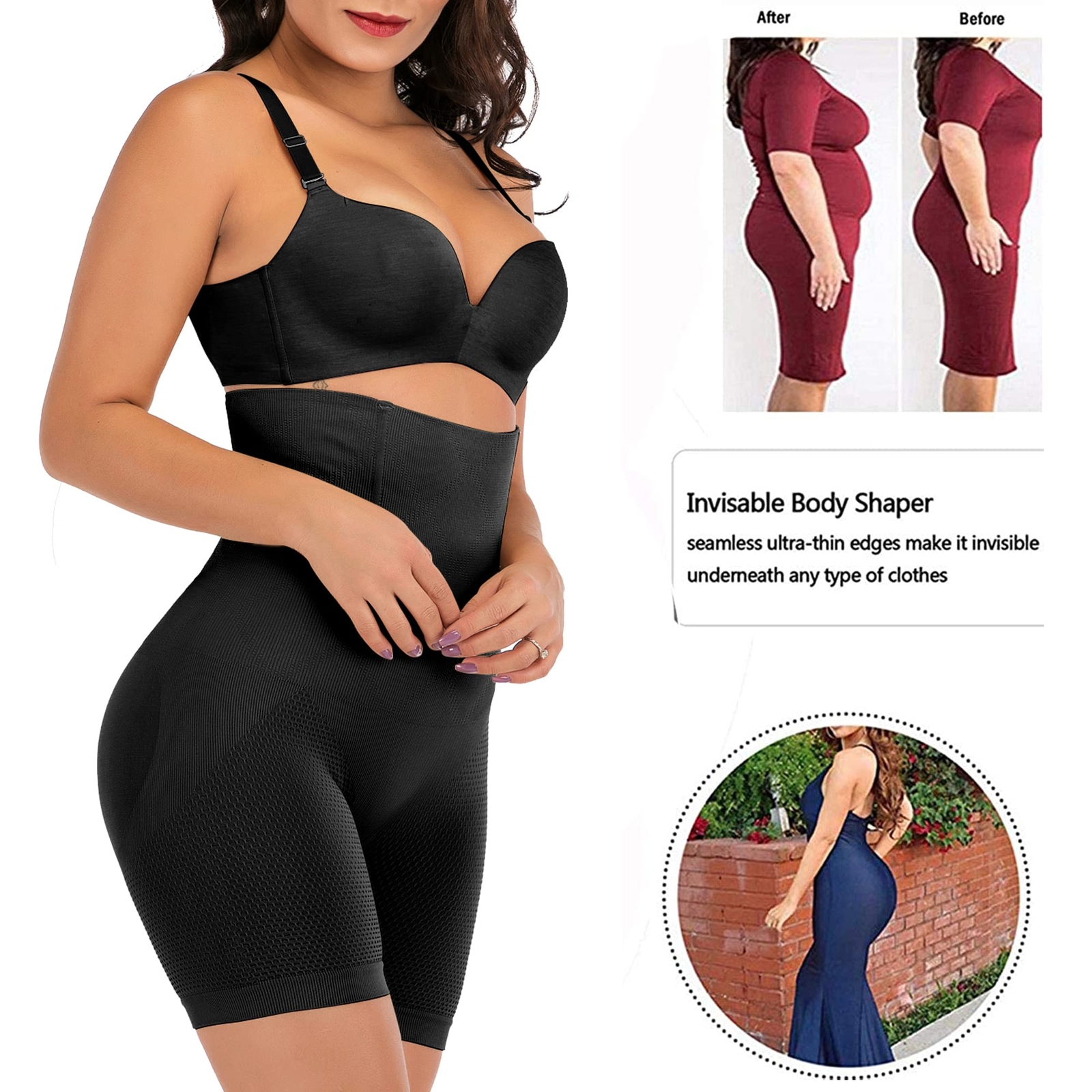 Tummy Control Panties High Waist Body Shaper Seamless Thigh Slimmer Slim Shorts