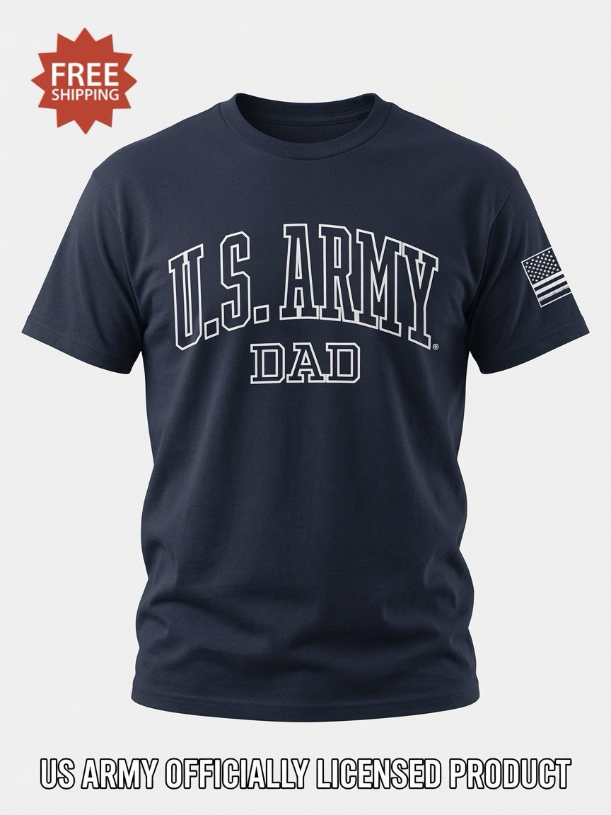 UNITED STATES ARMY – “U.S. ARMY DAD” Black T-Shirt – Sz M / MEDIUM -by MV Sport