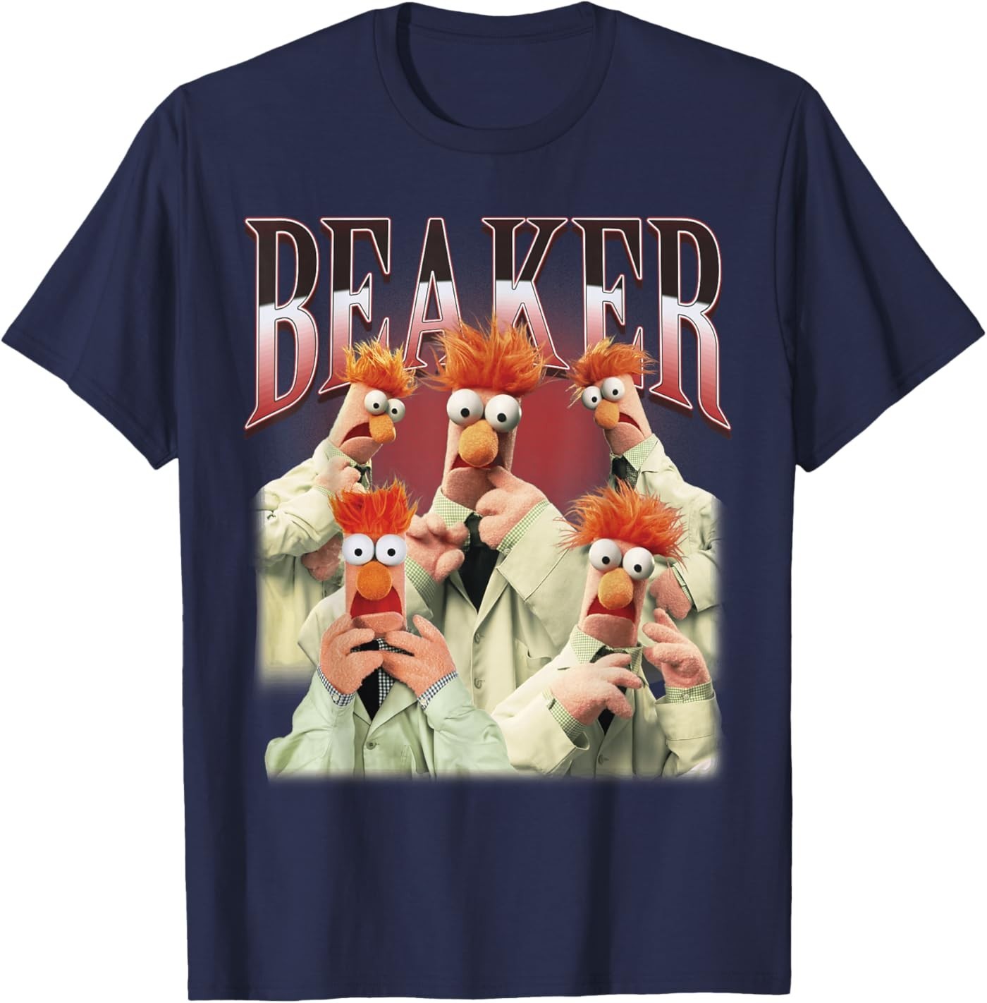 The Muppets Beaker Montage and Gradient Lettering T-Shirt