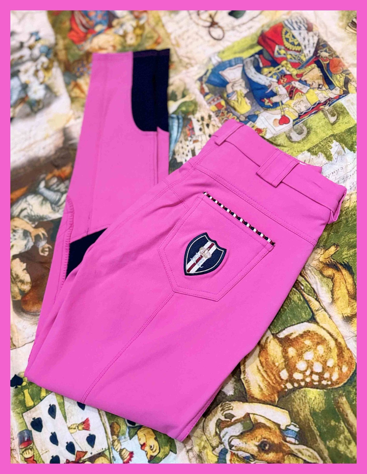 Kingsland Kelly Slim Fit Pink Fandango Riding Breeches Size EU 34 US 24 / 26 NWT