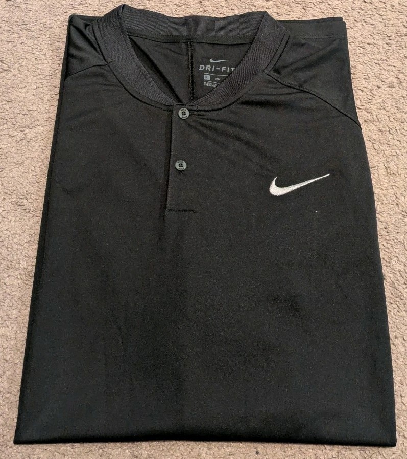 Nike Dri-Fit Victory Blade Collar Black Golf Polo Shirt Los Angele Lakers 929142