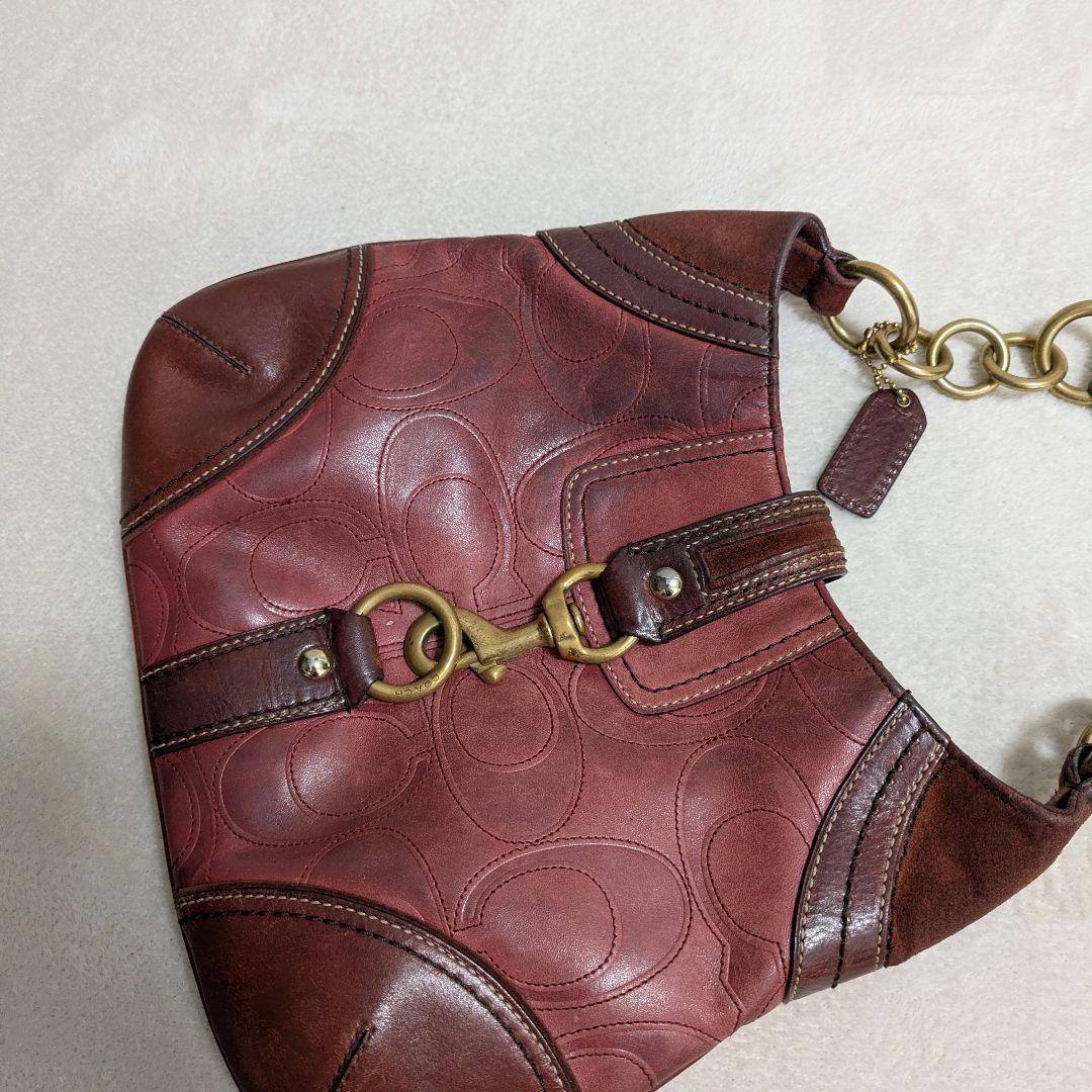 Coach Jackie Hobo Bag Signature Canvas Y2K 9×11.4×1.2in Used