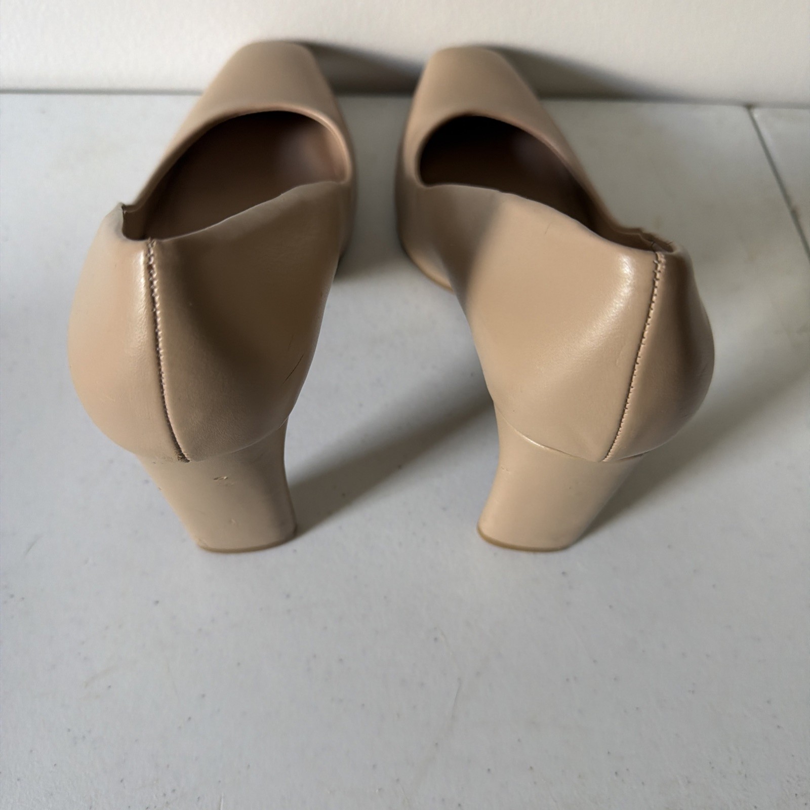 Alfani Women Tarah Square Toe Pump Heels Size US 8 Beige