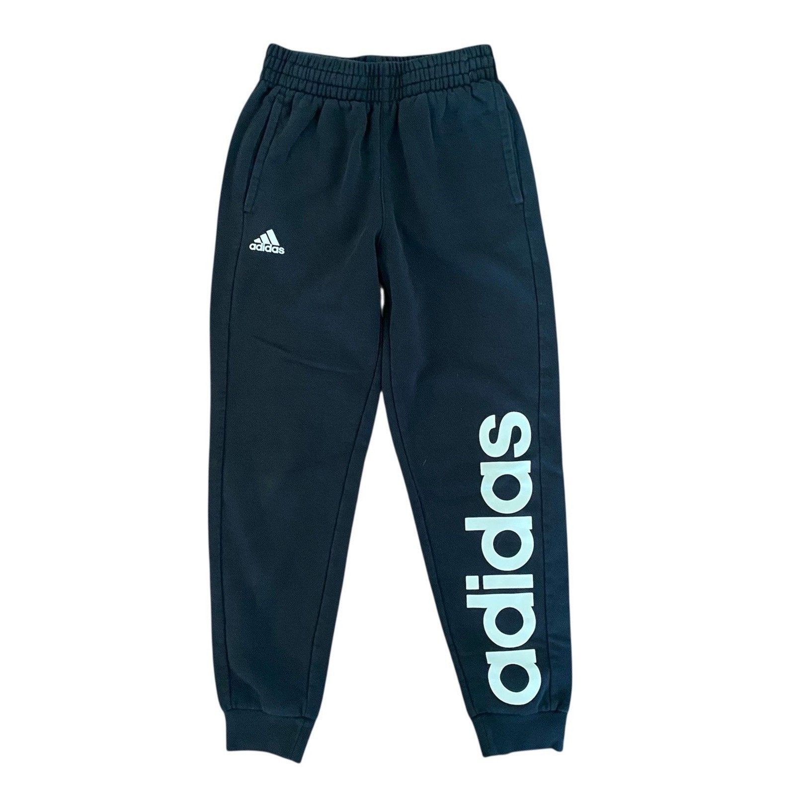 Adidas Pants Sweatpants joggers Black active loungewear Kids M 10/12
