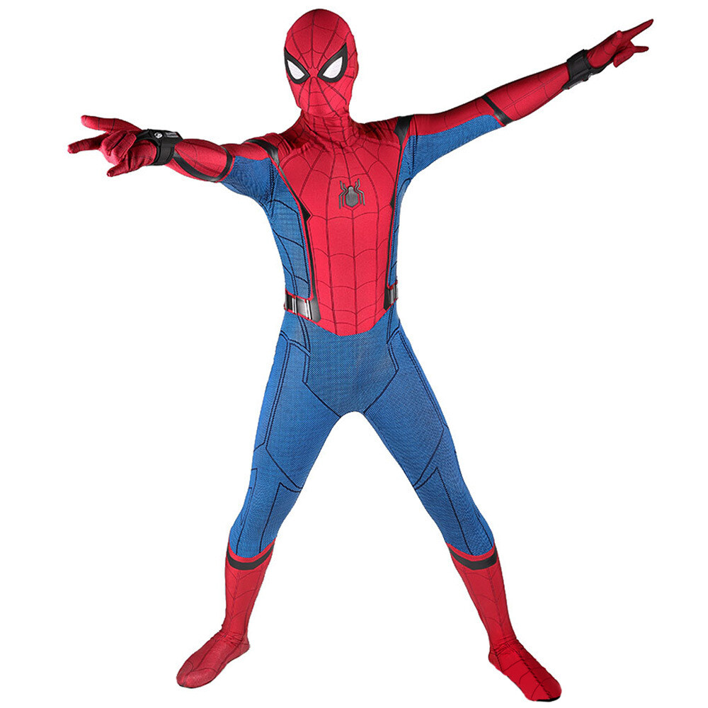 Spider-Man Homecoming Jumpsuit Spiderman Suit Cosplay Costume Halloween Adult
