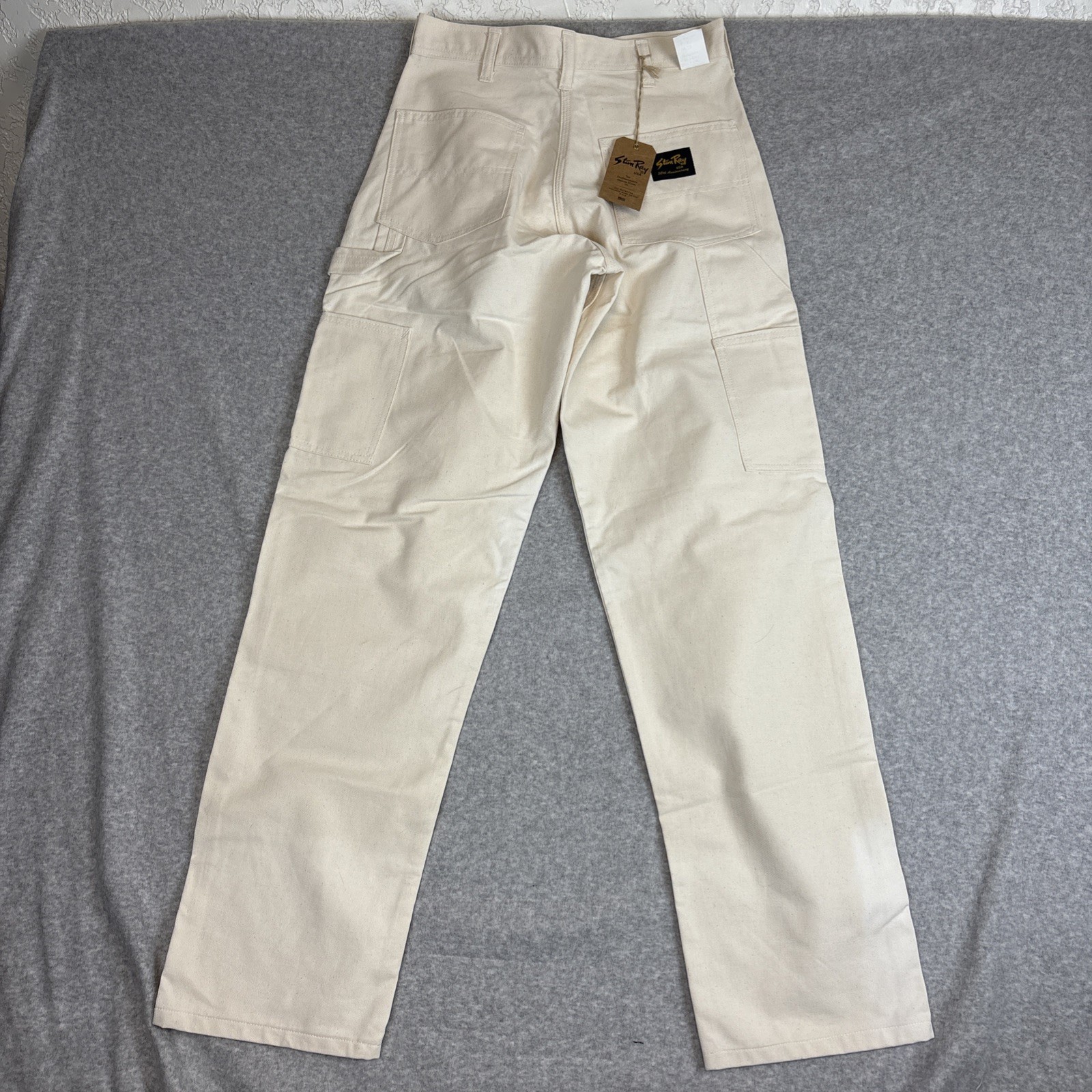 VTG NEW Stan Ray 50th Anniversary Carpenter Ivory Pants Painter USA Mens 28×32