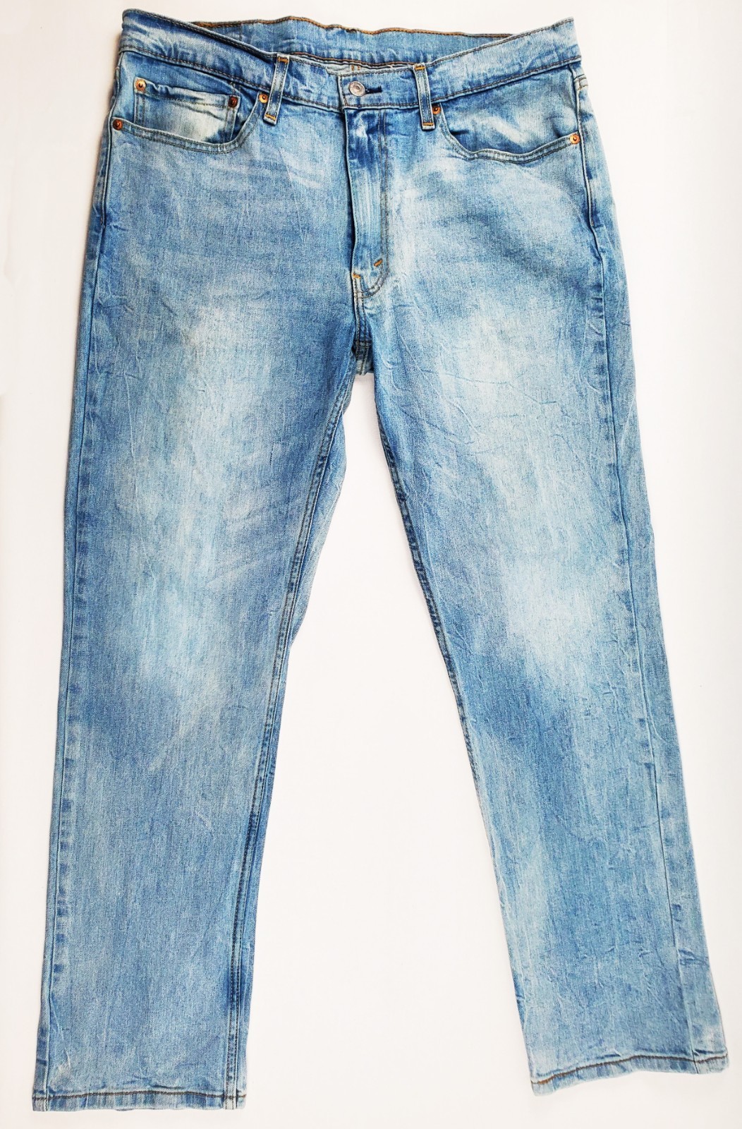 Levi’s 514 Blue Jeans, Zipper with Button Closure, Men’s 36×32