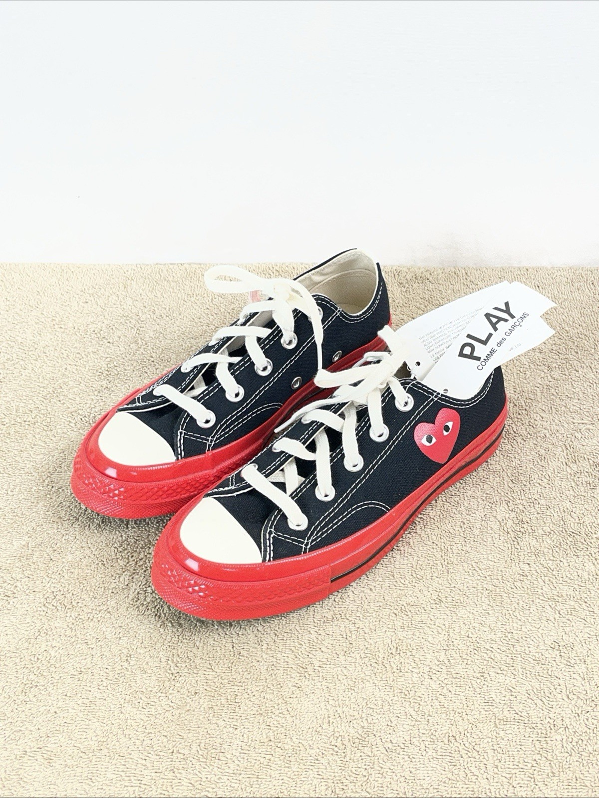 Converse Chuck 70 Play Comme Des Garcons Low Black Sneakers Mens 4 / Womens 6