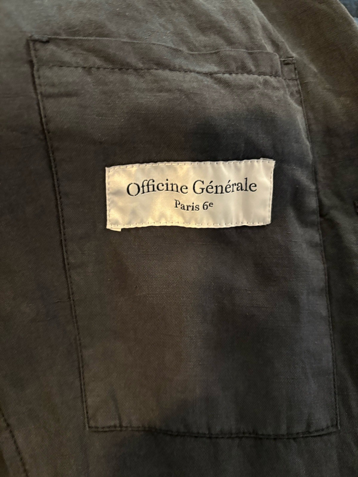 Officine Generale Black Lyocell/Linen/ Cotton Blazer – unisex