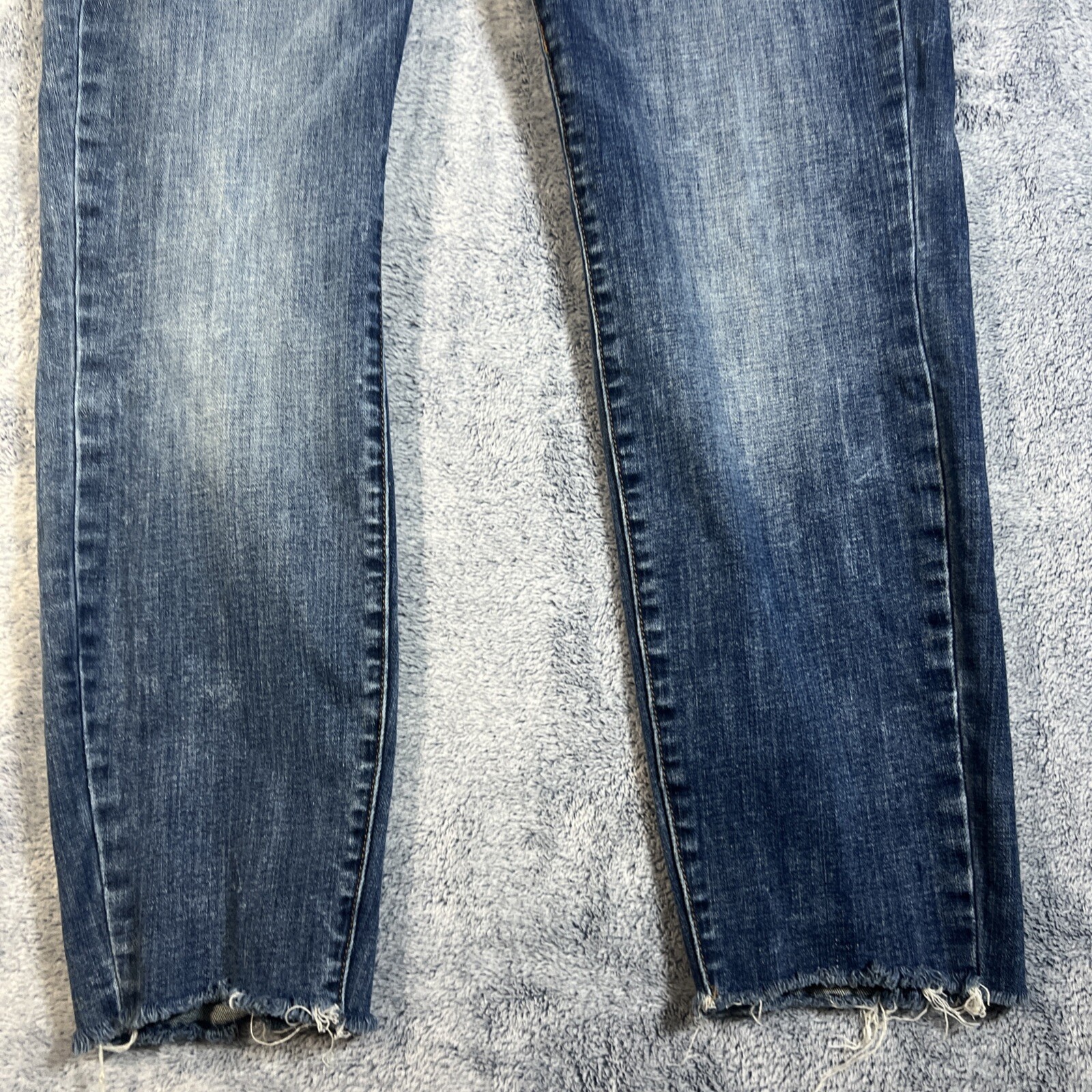 Buffalo David Bitton Hope Women’s Mid Rise Skinny Stretch Raw Hem Jeans Size 32