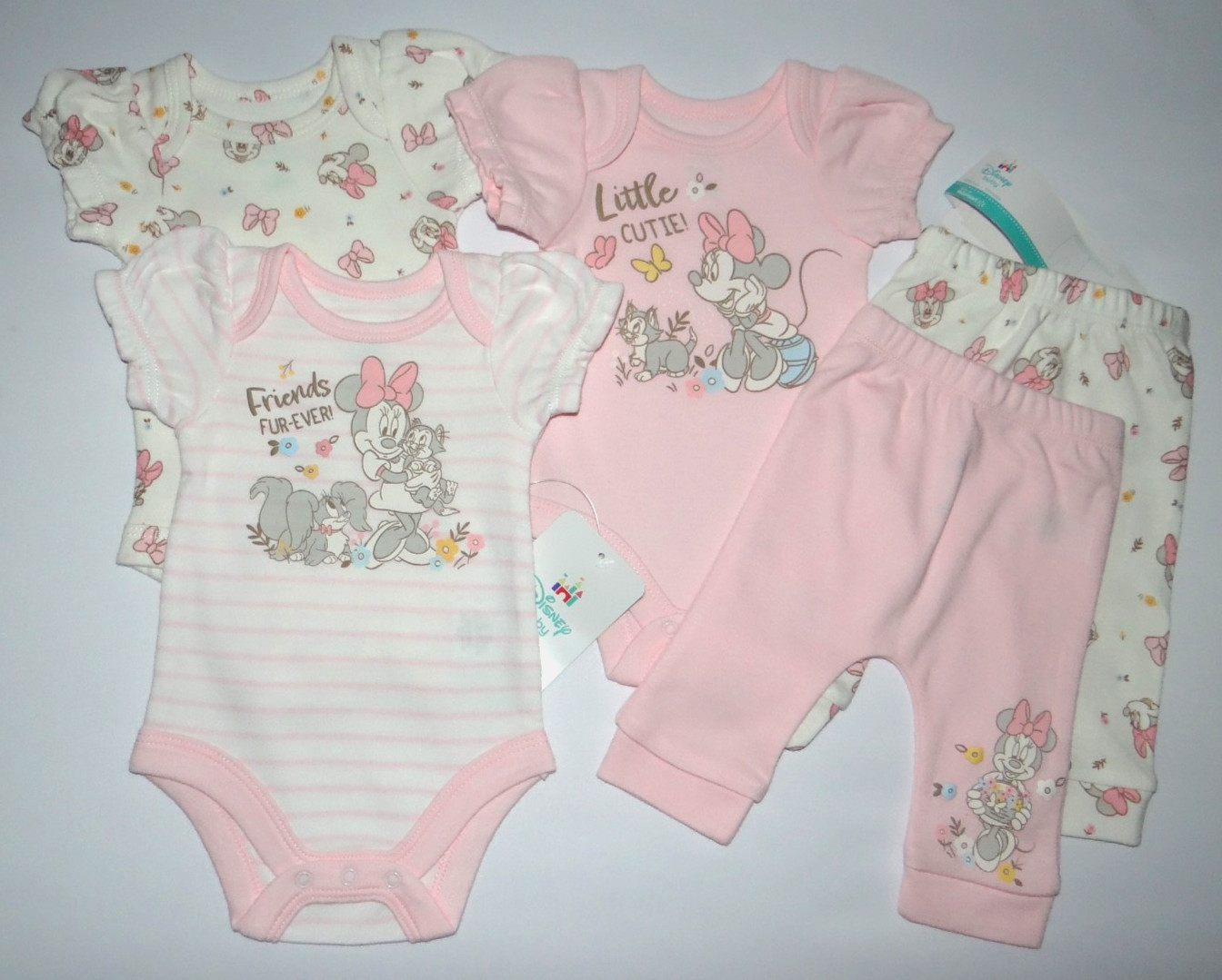 Baby girl clothes, 3-6 months, Disney Baby Minnie 5 piece set/SEE DETAILS SIZE~