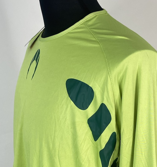 Ho Soccer Goalie Shirt Mens 2XL Green Never Beaten Long Sleeve Elbow Pads NEW