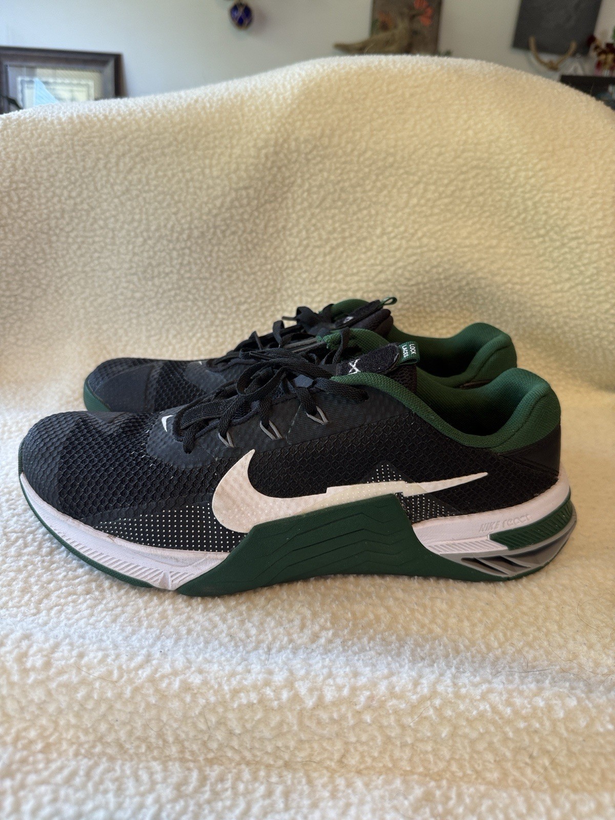 Nike Metcon 8 Men’s Low Top Training Sneakers Black/Green/White Size 13M