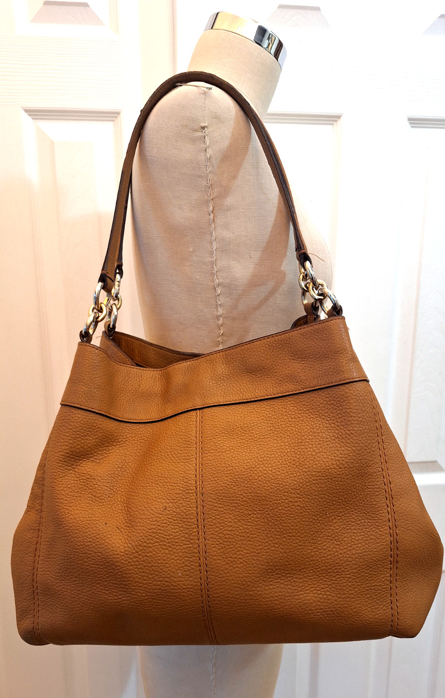 Coach F28997 British Tan Lexy Triple Compartment Shoulder Bag
