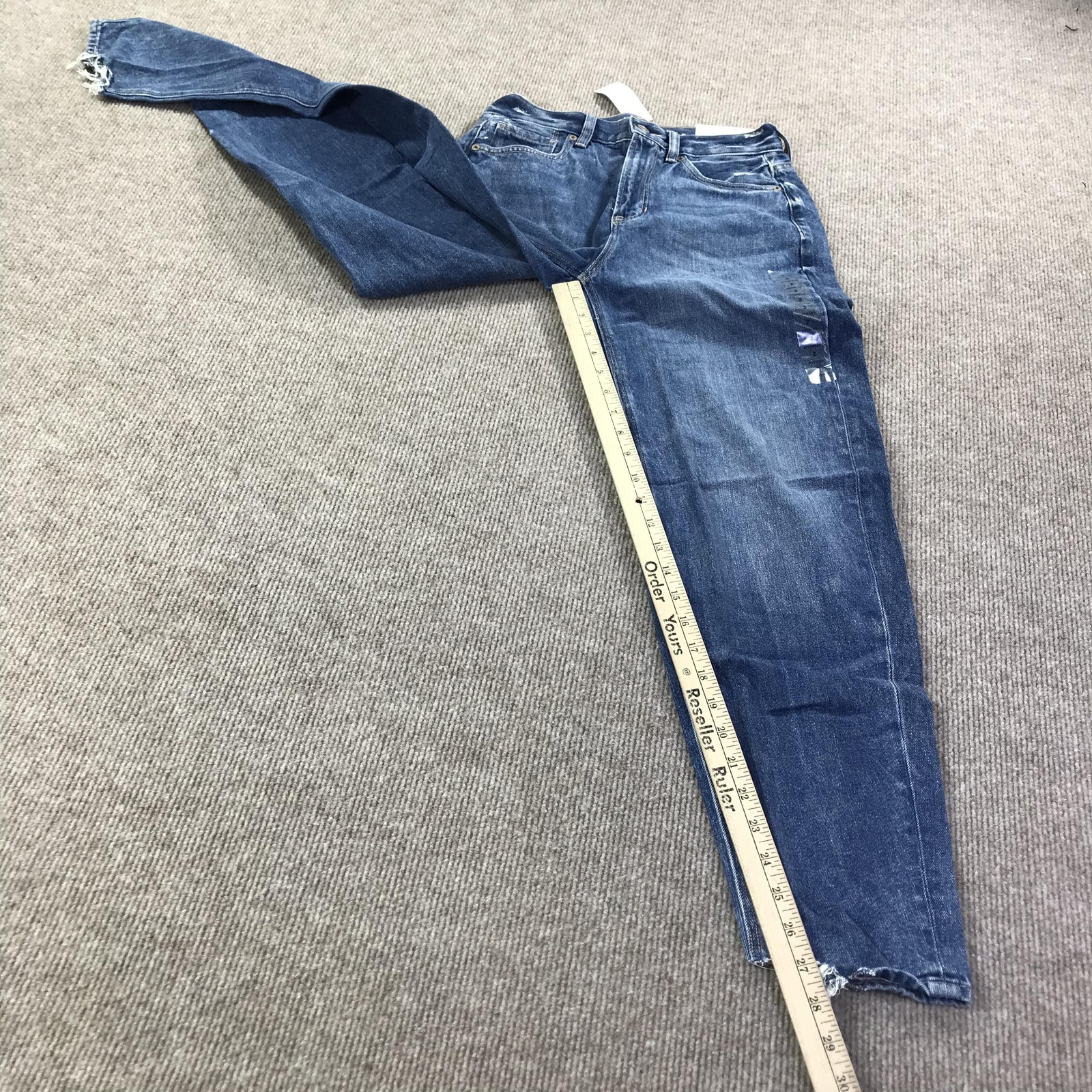 American Eagle Mom Jeans Womens 2 26W Distressed High Rise Relaxed Denim Pants