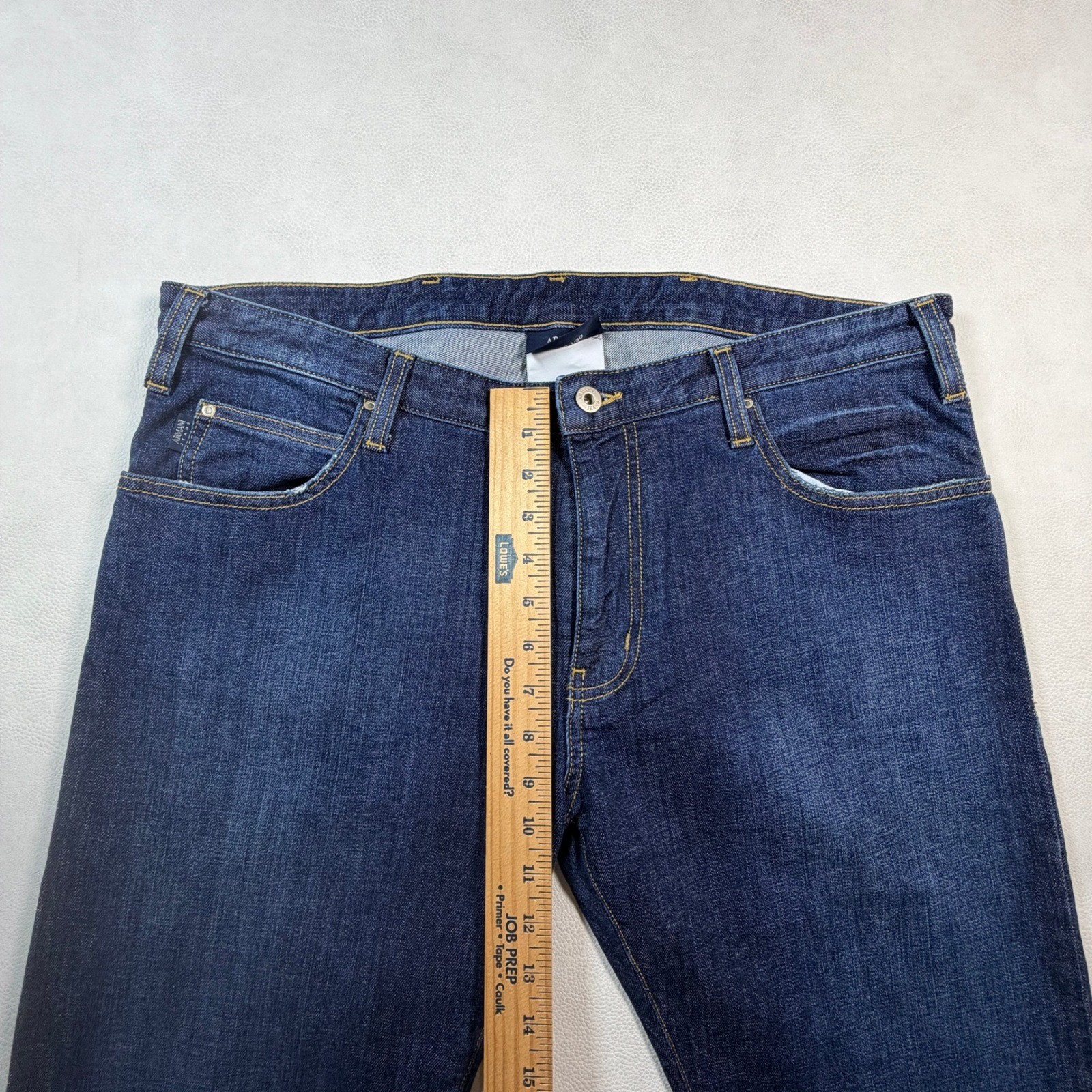 Armani Jeans Mens 38×31 Dark Wash Straight Leg Denim Pants 6Y6J45 6D31Z Blue