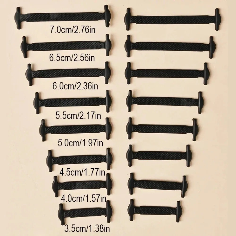 16PCS Silicone No Tie Shoelaces Elastic Stretch Shoe Laces for Kids & Adults