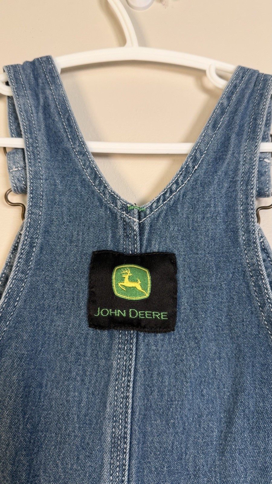 John Deere Toddler Boys Denim Overalls Size 2T Blue Medium Wash Bibs Buckle