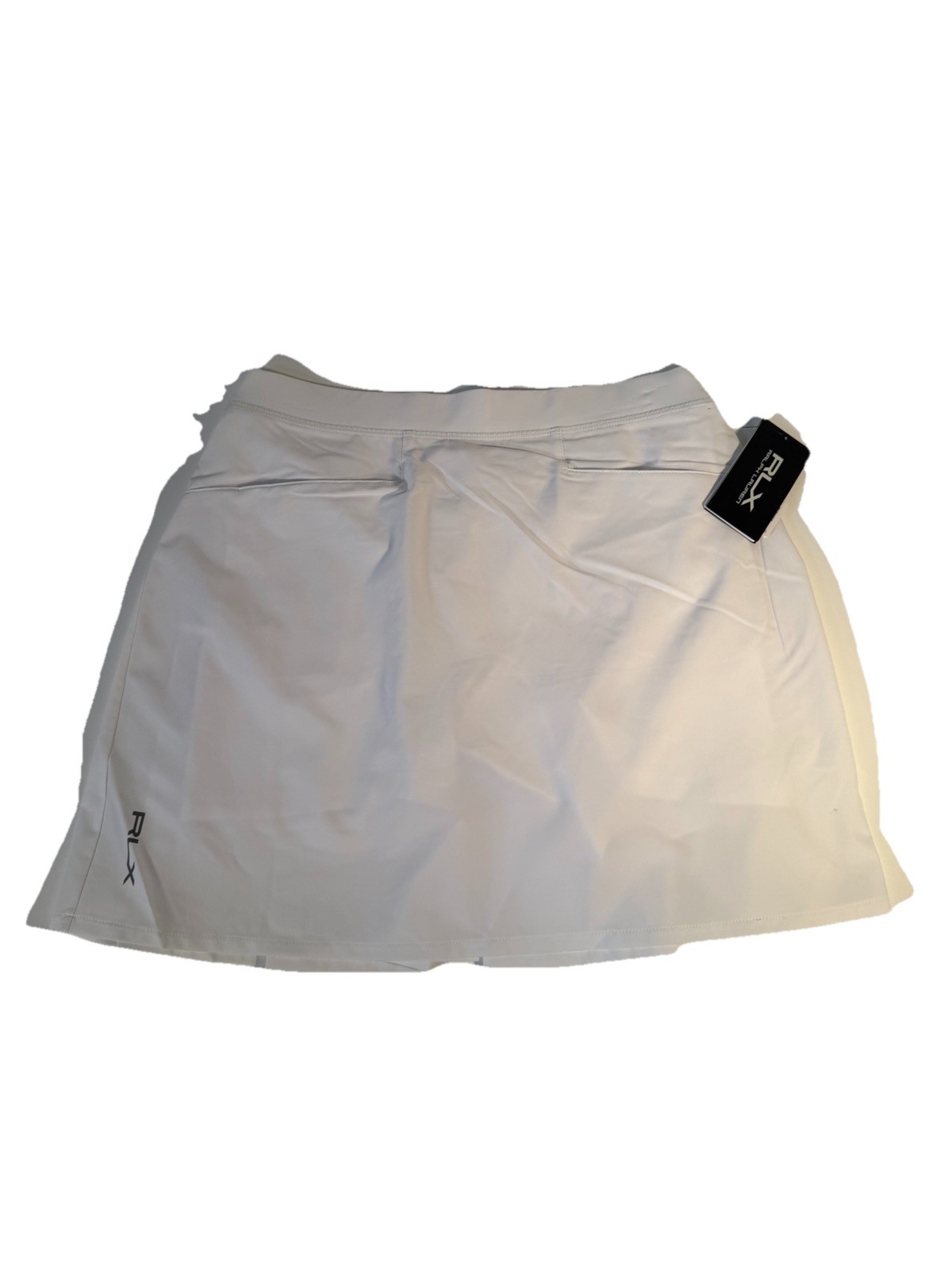 RLX Ralph Lauren Golf Core 17” Skort White Pickleball NWT Medium Pockets $138