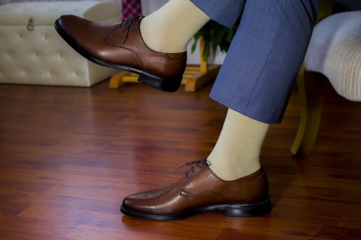 MEN Dress Cotton Socks, MEDIUM, Business, High Quality, 4-Pair