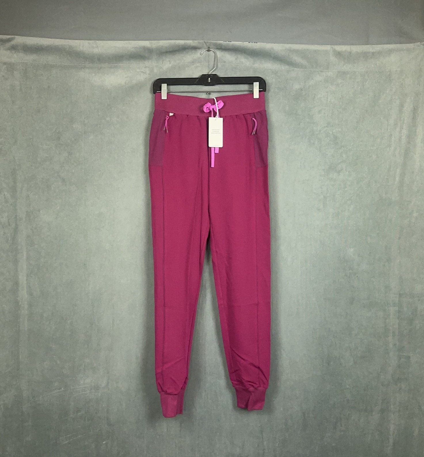 Figs Scrub Jogger Pants Boston Slim Womens Size XXS TALL Dark Magenta DKM