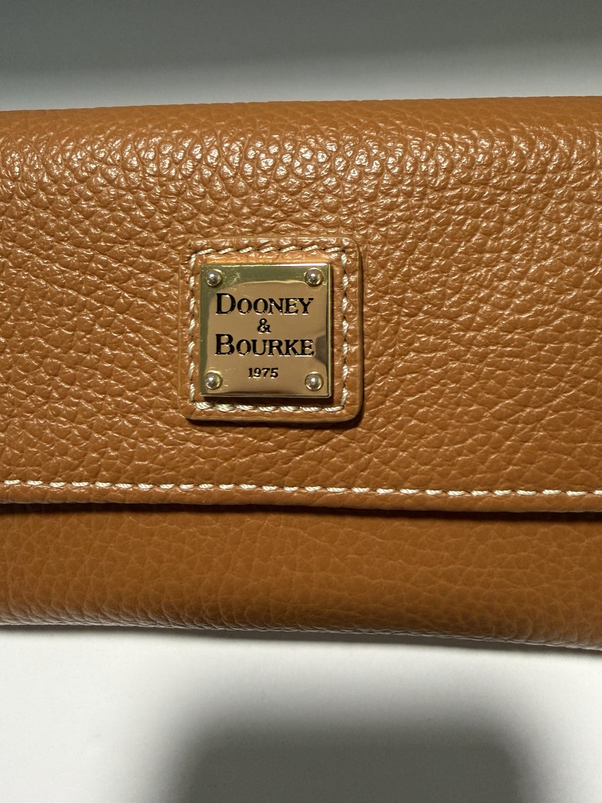 Dooney & Bourke Lucca Leather Satchel In Caramel W/Matching Lucca Flap Wallet