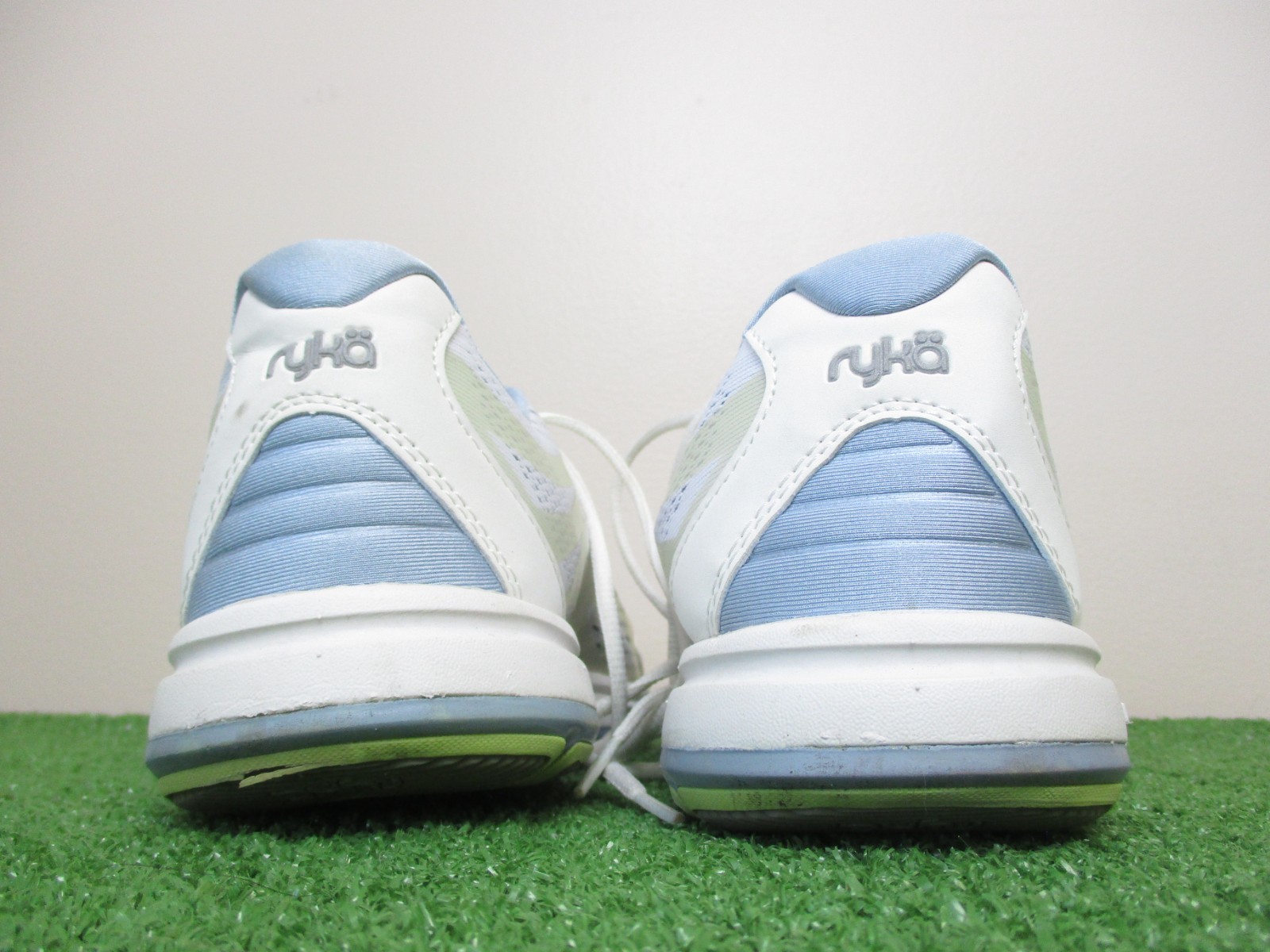 Ryka Devotion Plus 2 Shoes Womens 9.5 Medium B White Blue Grey Sneakers Running