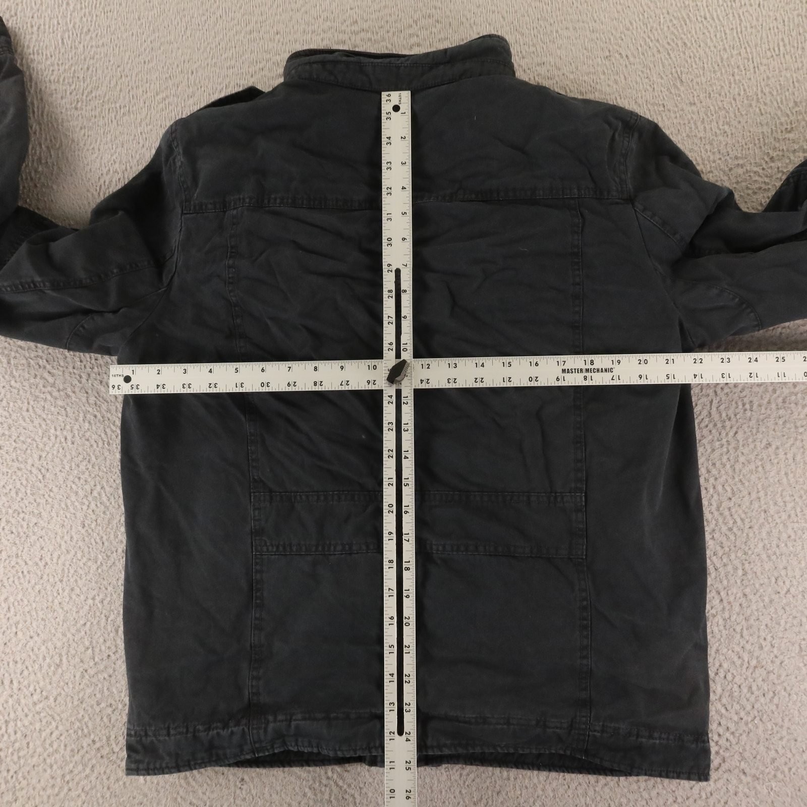 Levis Jacket Mens M Black 100% Cotton Duck Canvas Fleece Lined Military Field