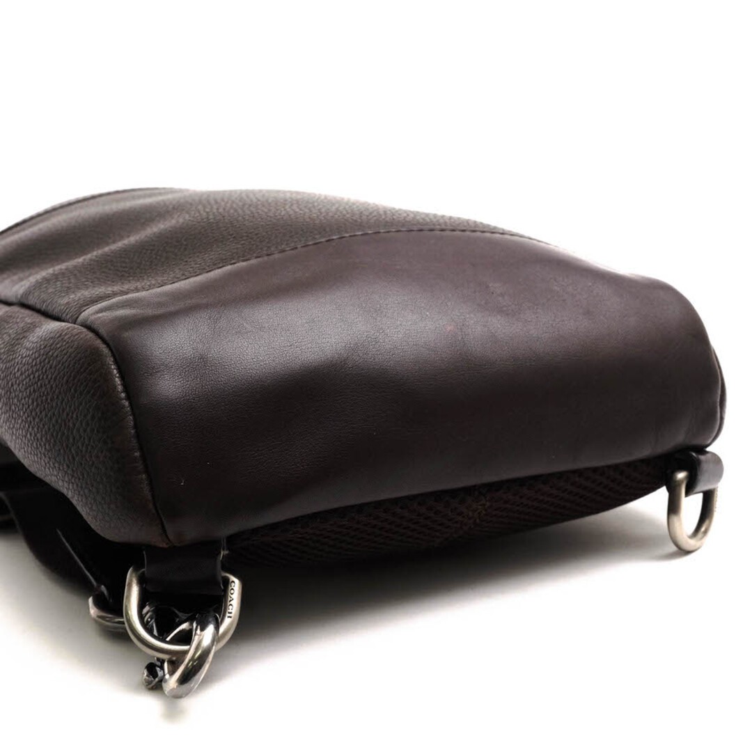 COACH Shoulder Bag for Men Leather Dark Brown F71344 Camden Leather Sling Pack
