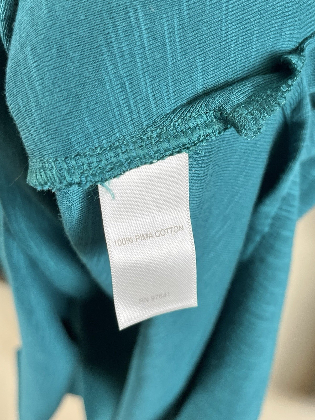 J. Jill Cowl Neck Tunic Womens Sz Medium 100% Pima Cotton Turquoise
