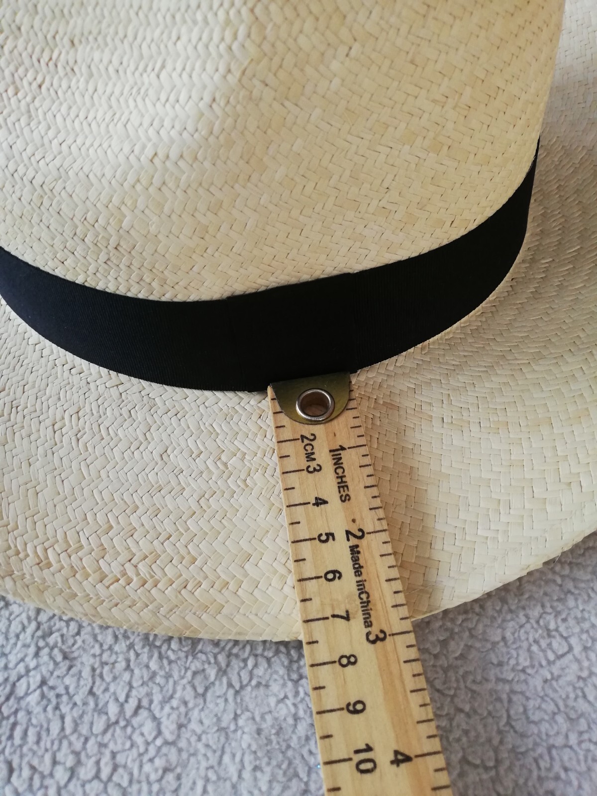 GENUINE ECUADOR HAT “PANAMA HAT” 100% TOQUILLA STRAW MEDIUM 58Cm CLASSIC BEIGE