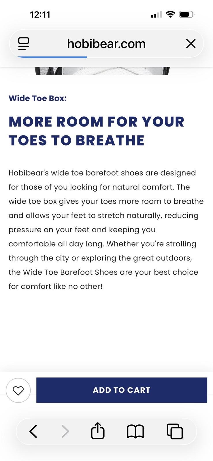 Hobibear Hareball Wide Toe Shoe Size US Men 9 EU 42 Closer to Size 8 Never Worn!