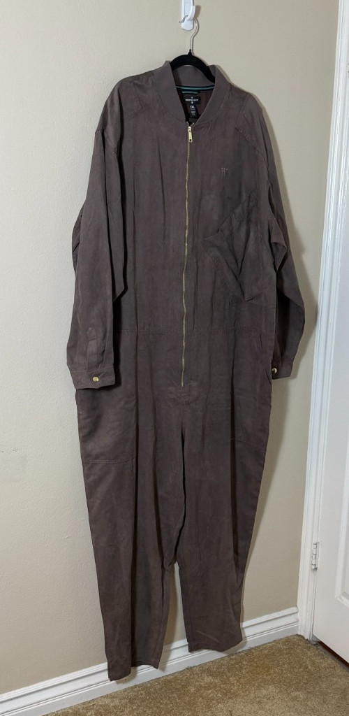 Houston White x Target Brown Faux Suede Flight Jumpsuit Size 2XL