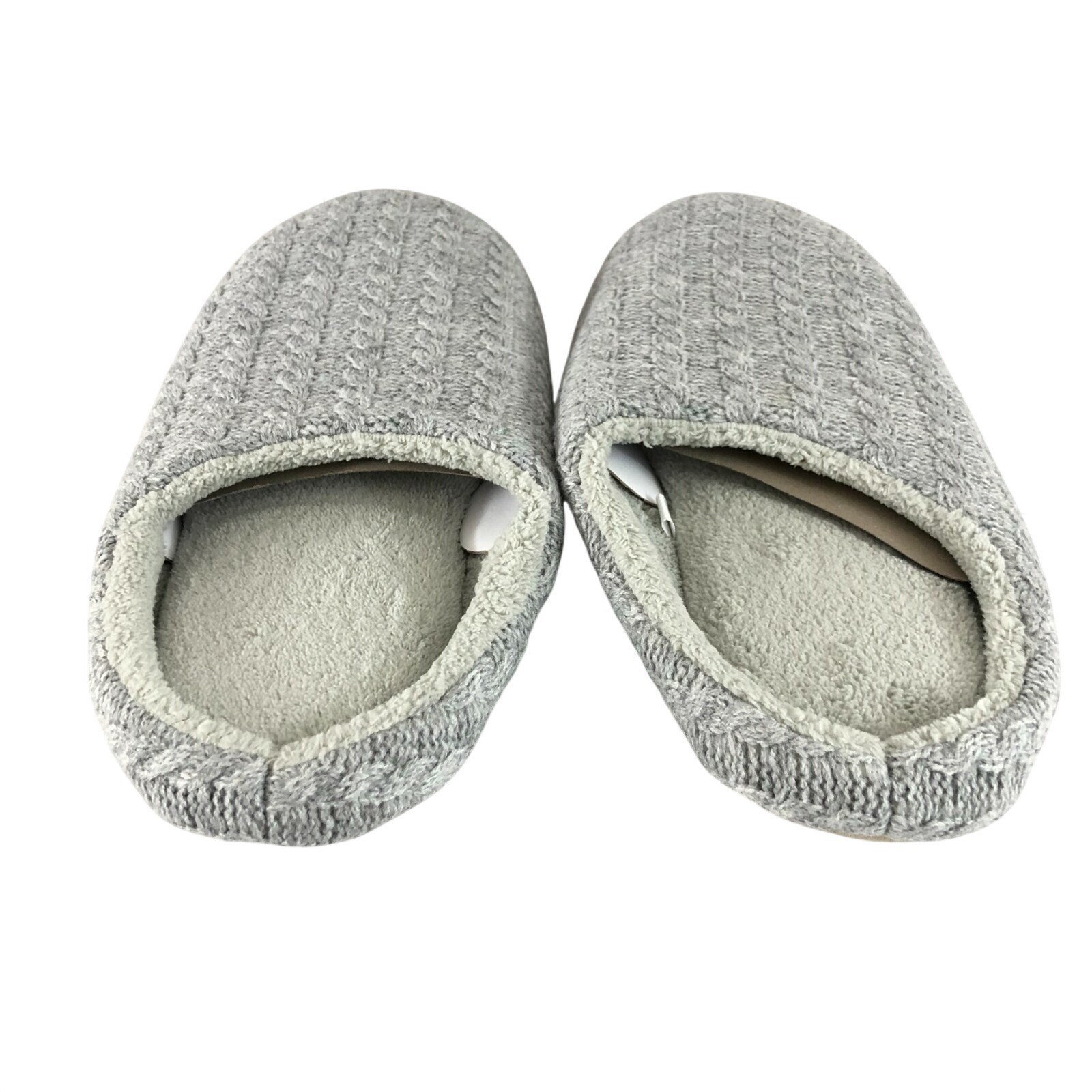 Womens Clog Slippers Knit Fabric Slip On Gray Size 40/41 US 9/10