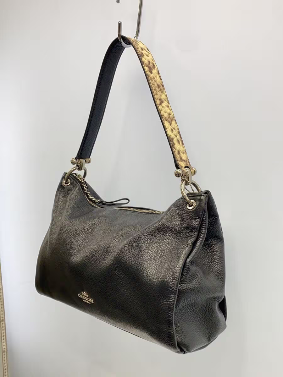 COACH Tote Bag Leather BLK Solid F28987