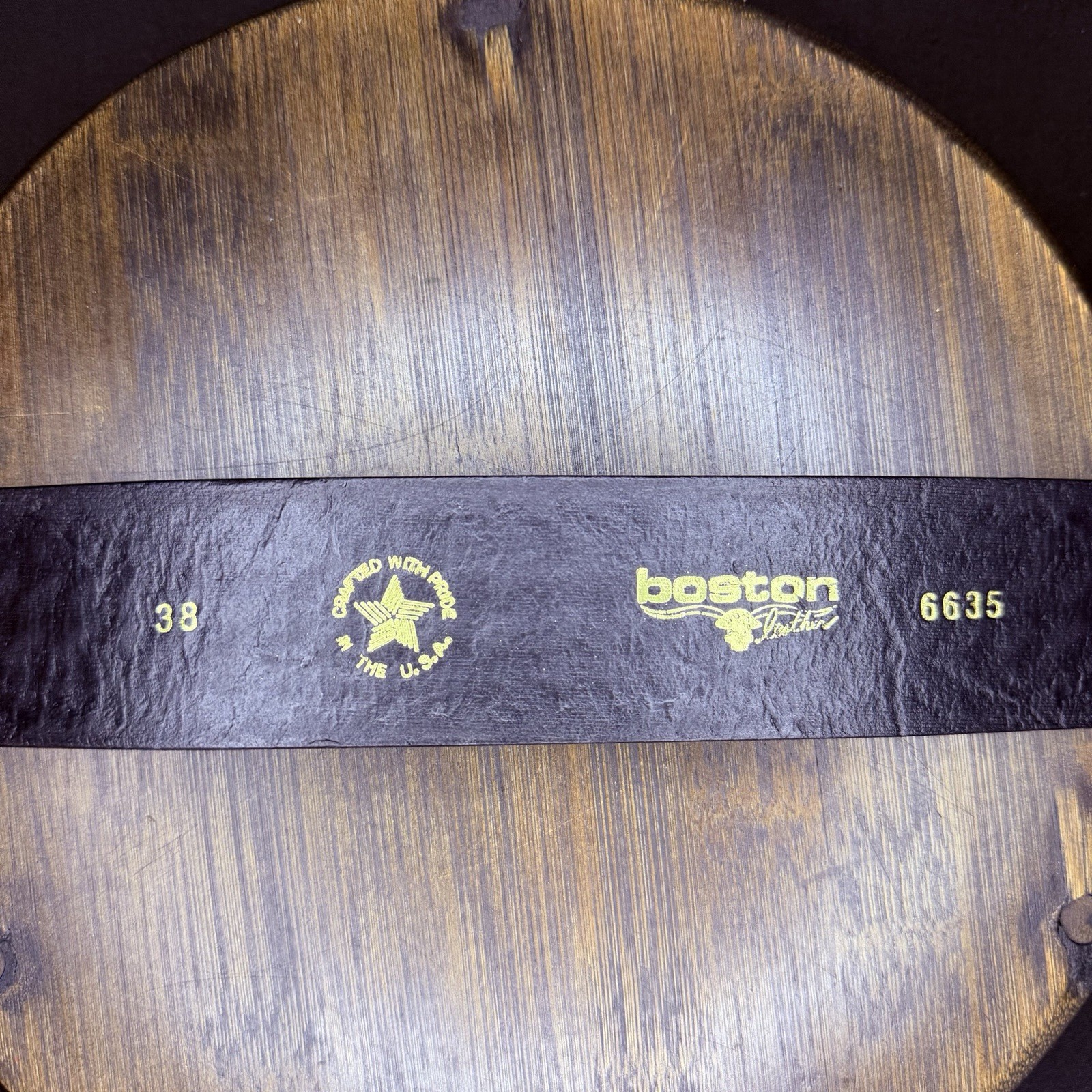 Boston Leather Hook & Loop Duty Belt Size 38″ Basketweave Leather 1.75″ 6635