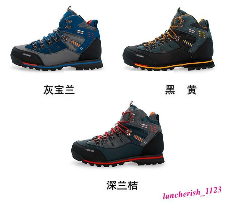 Men’s Faux Leather Ankle Boots Hiking Shoes Climbing Lace Up High Top Casual OL