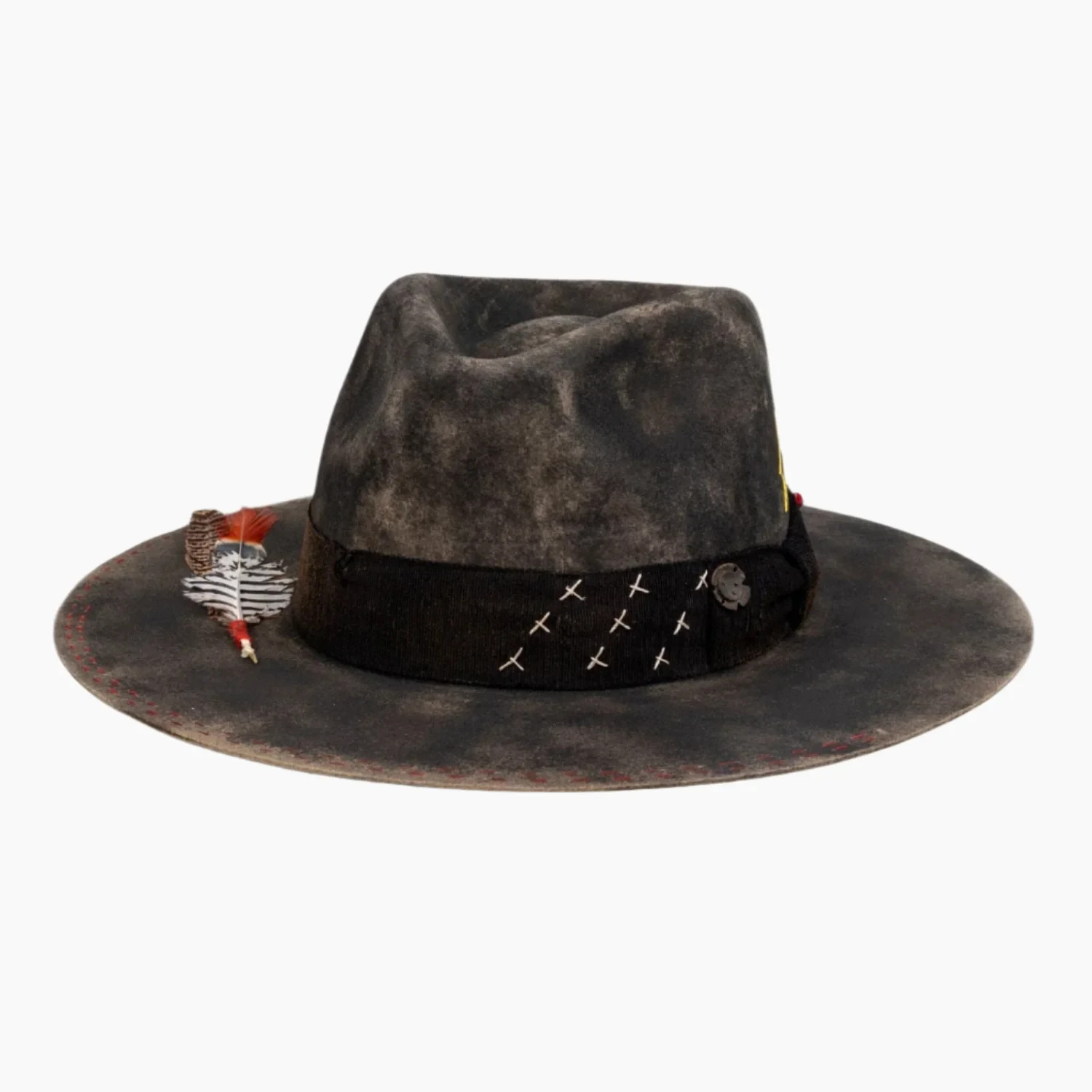 Ruediger Maverick – Paint-Sprayed Fedora L(59CM) Unisex